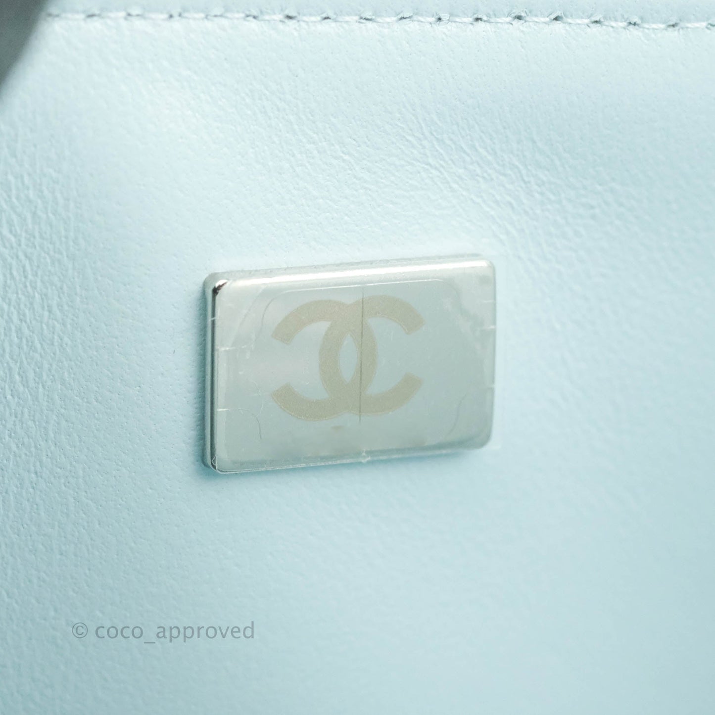 Chanel Classic M/L Medium Double Flap Blue Caviar Silver Hardware 21K