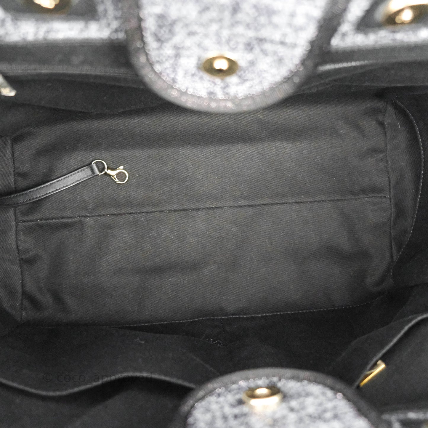 Chanel Canvas Deauville Large Tote Charcoal Grey