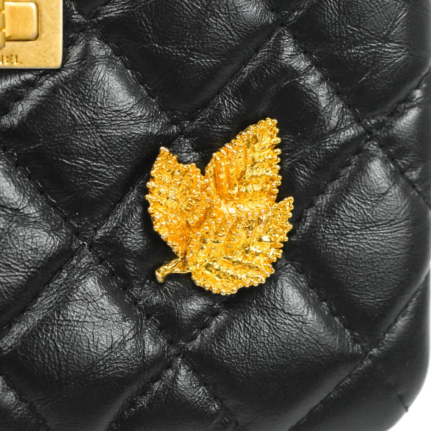 Chanel Quilted Mini Reissue O Case Gold Hardware Aged Calfskin