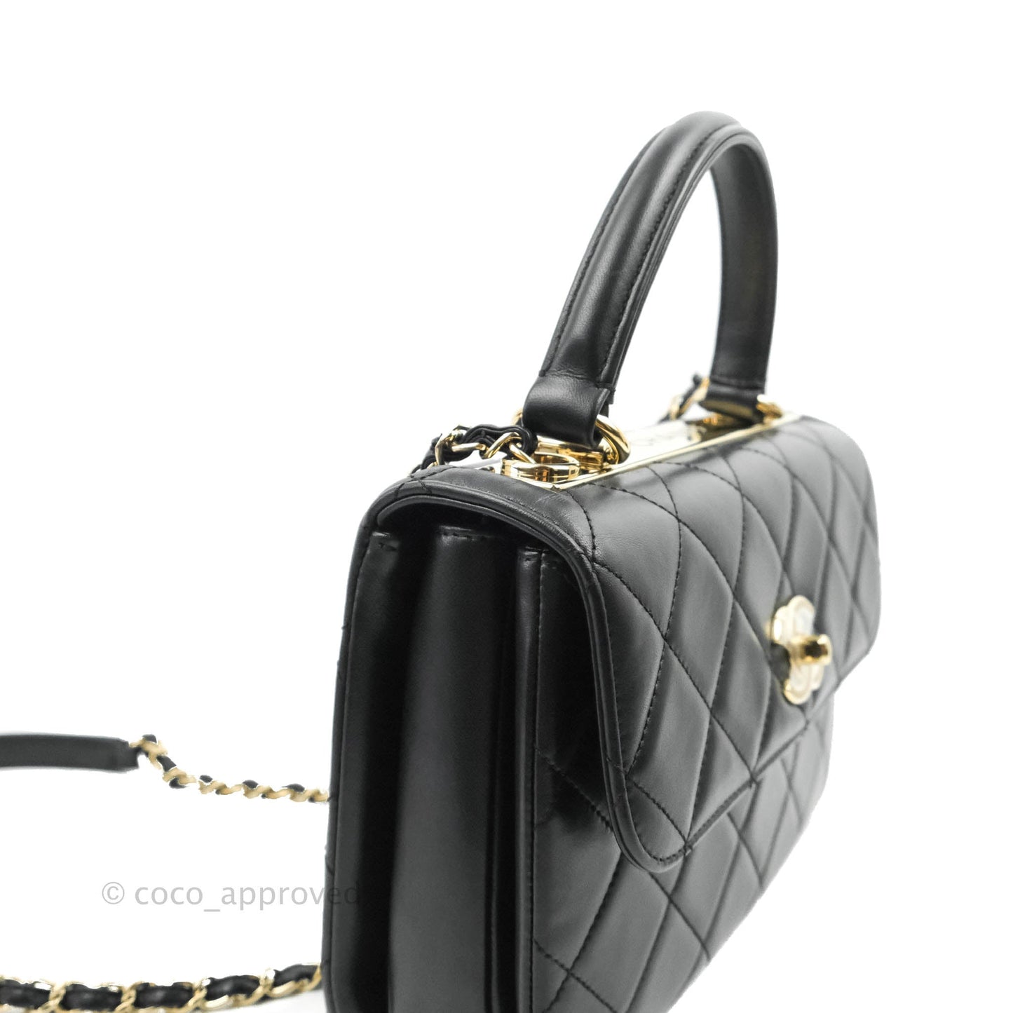 Chanel Small Trendy CC Black Lambskin Gold Hardware