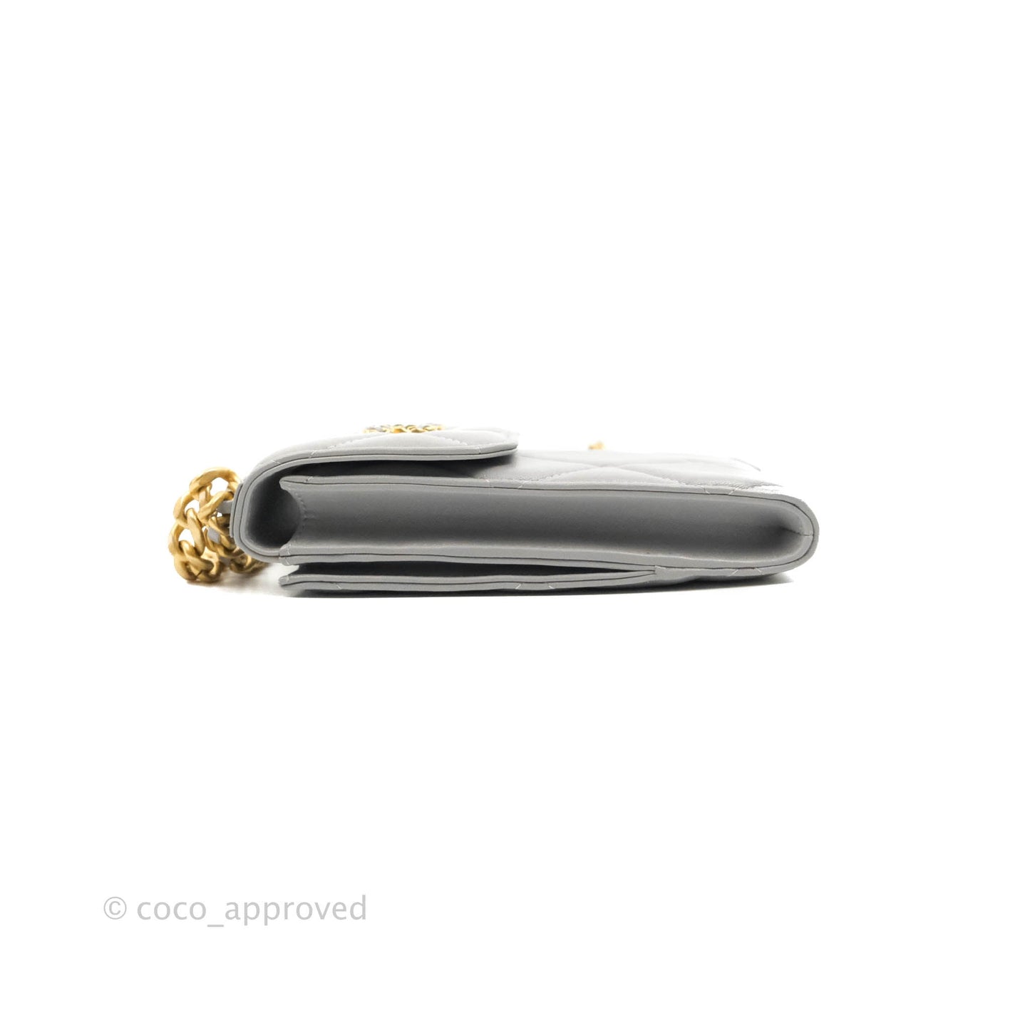 Chanel 19 Phone Holder Grey Mixed Hardware