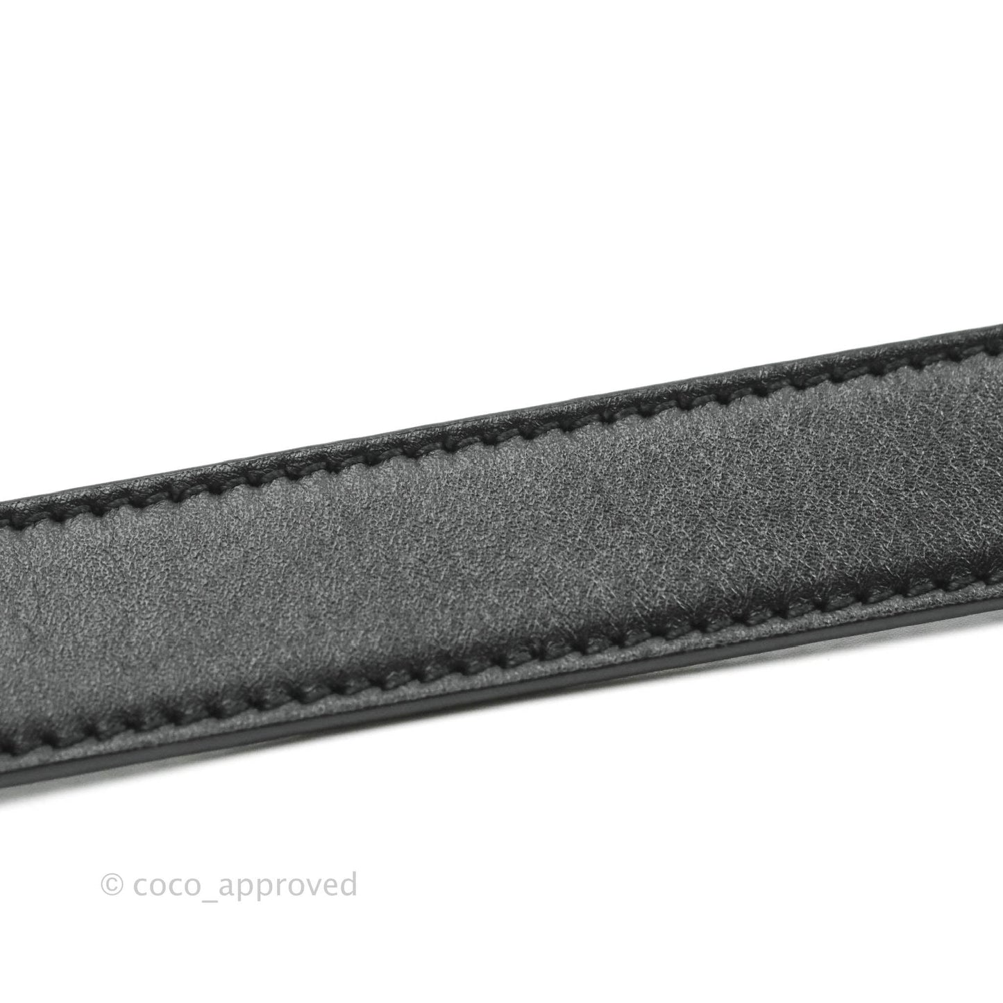 Gucci Double GG Black Calfskin 20mm Belt 80 32
