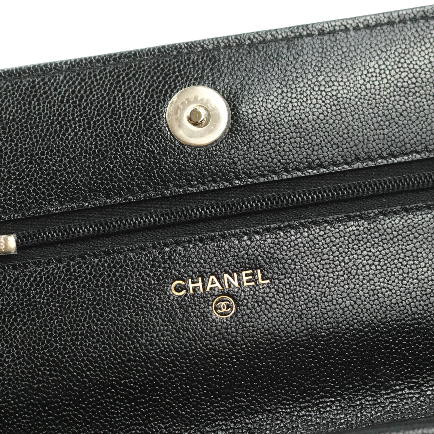 Chanel Quilted Wallet on Chain WOC Black Caviar Gold Hardware