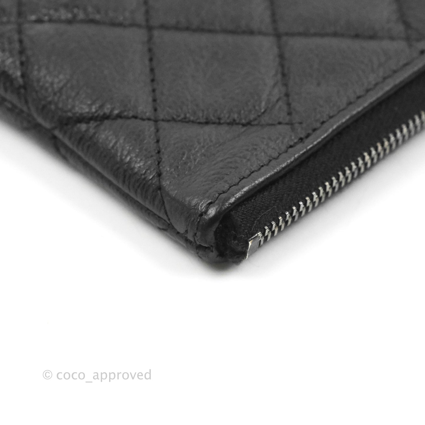 Chanel Gabrielle O Case Quilted Black Patent Goatskin