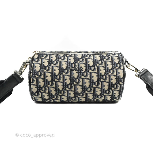 Christian Dior Roller Messenger Bag Beige and Black Dior Oblique Jacquard