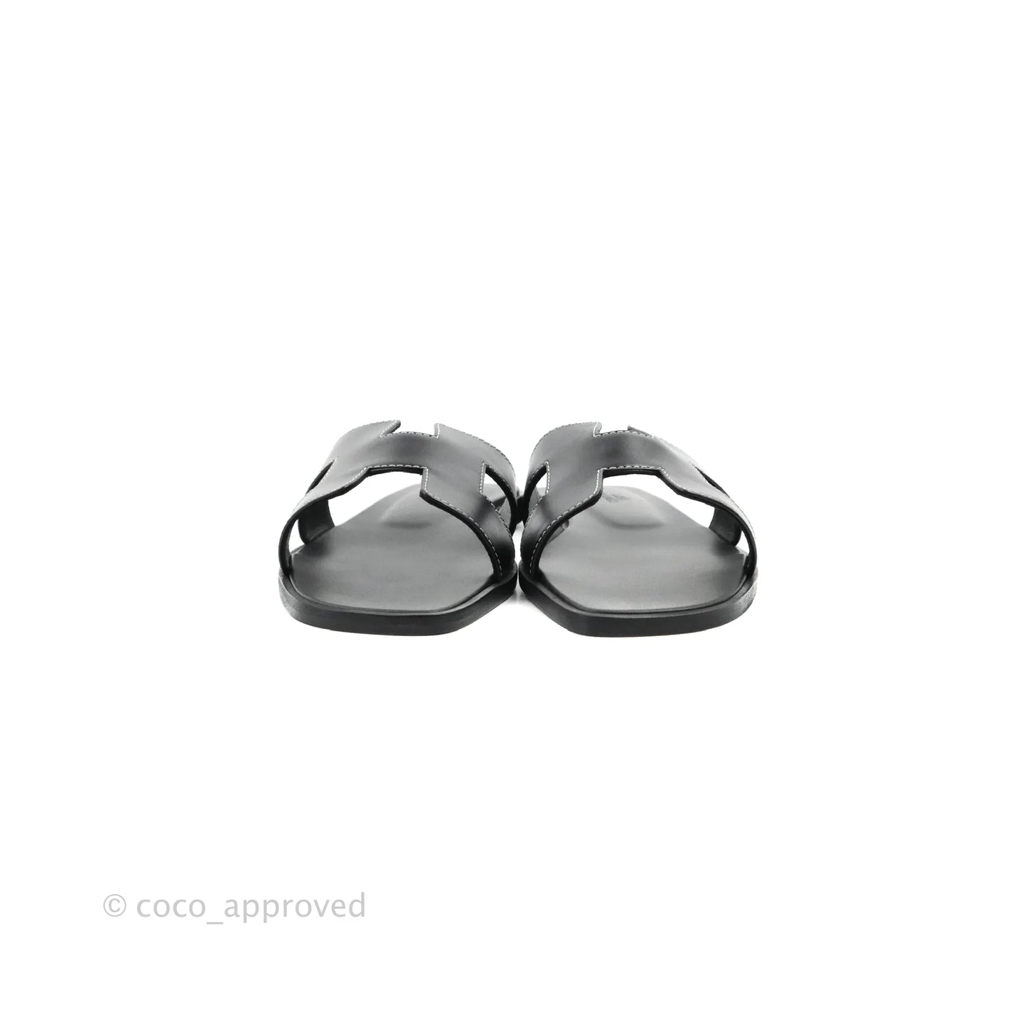 Hermès Oran Sandals in Black Size 37