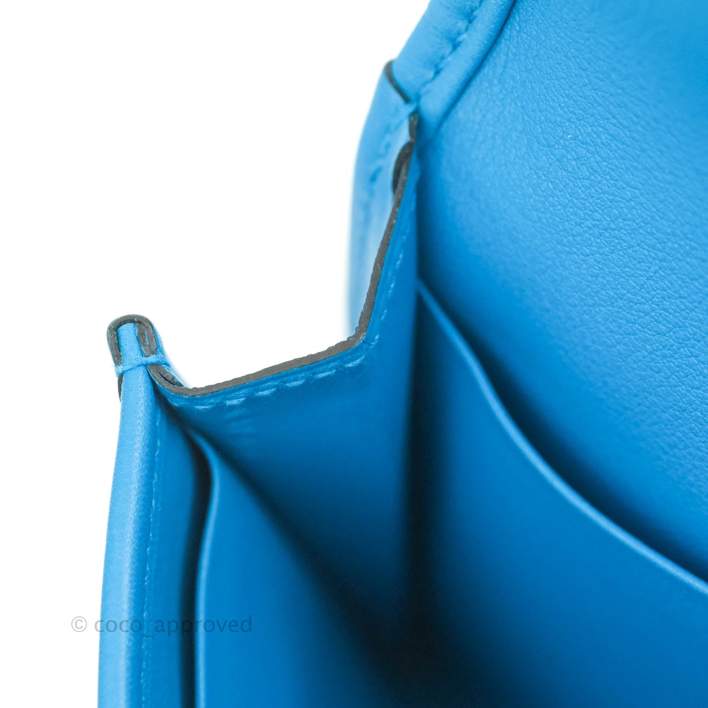 Hermès Jige Duo Wallet Bleu Zanzibar Swift