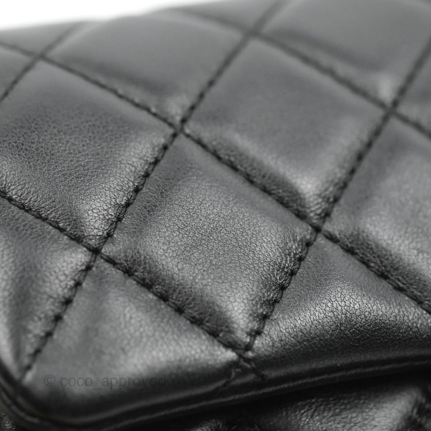 Chanel Quilted Mini Rectangular Pearl Crush Black Lambskin Gold Hardware