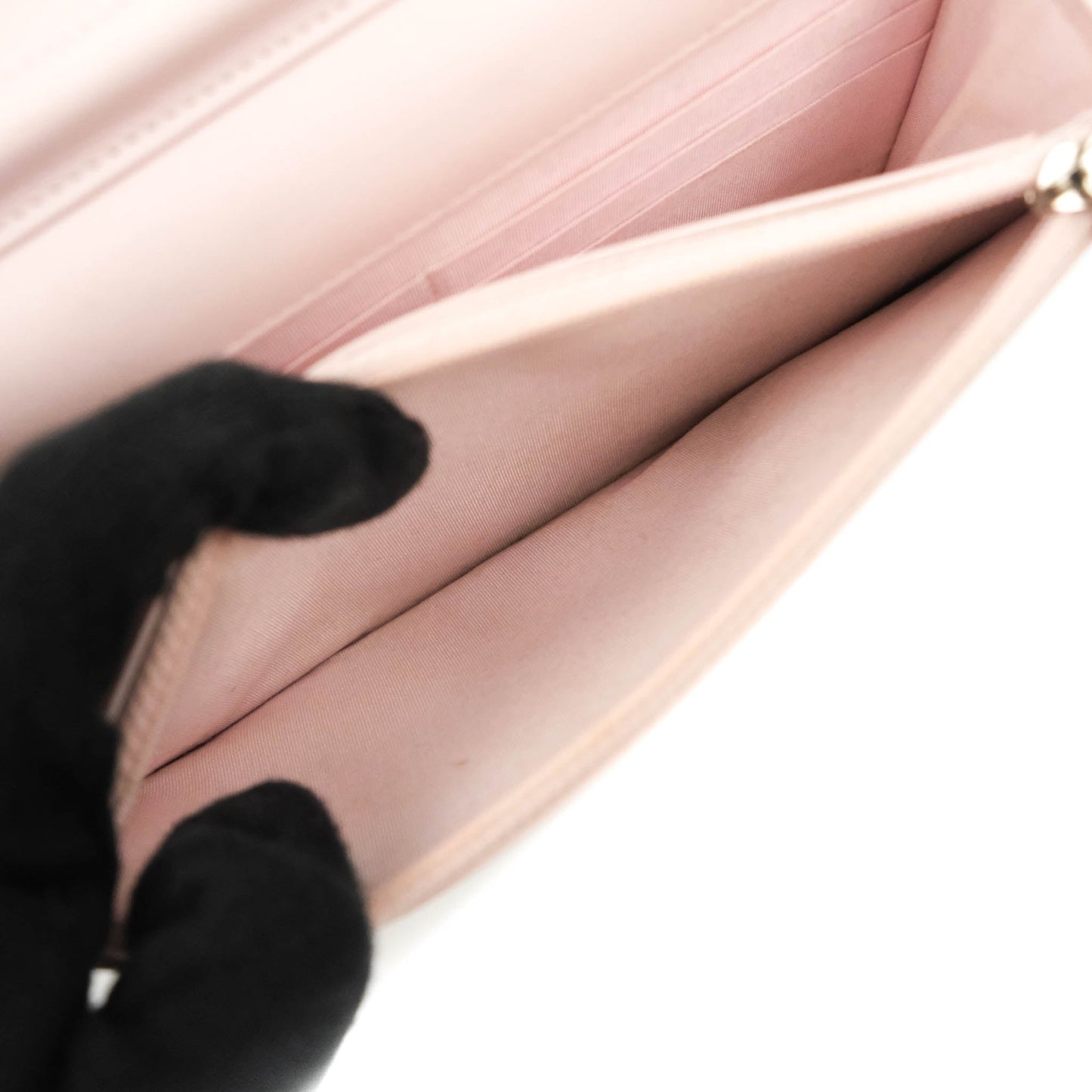 Chanel Deauville Wallet On Chain WOC Pink Canvas Silver Hardware