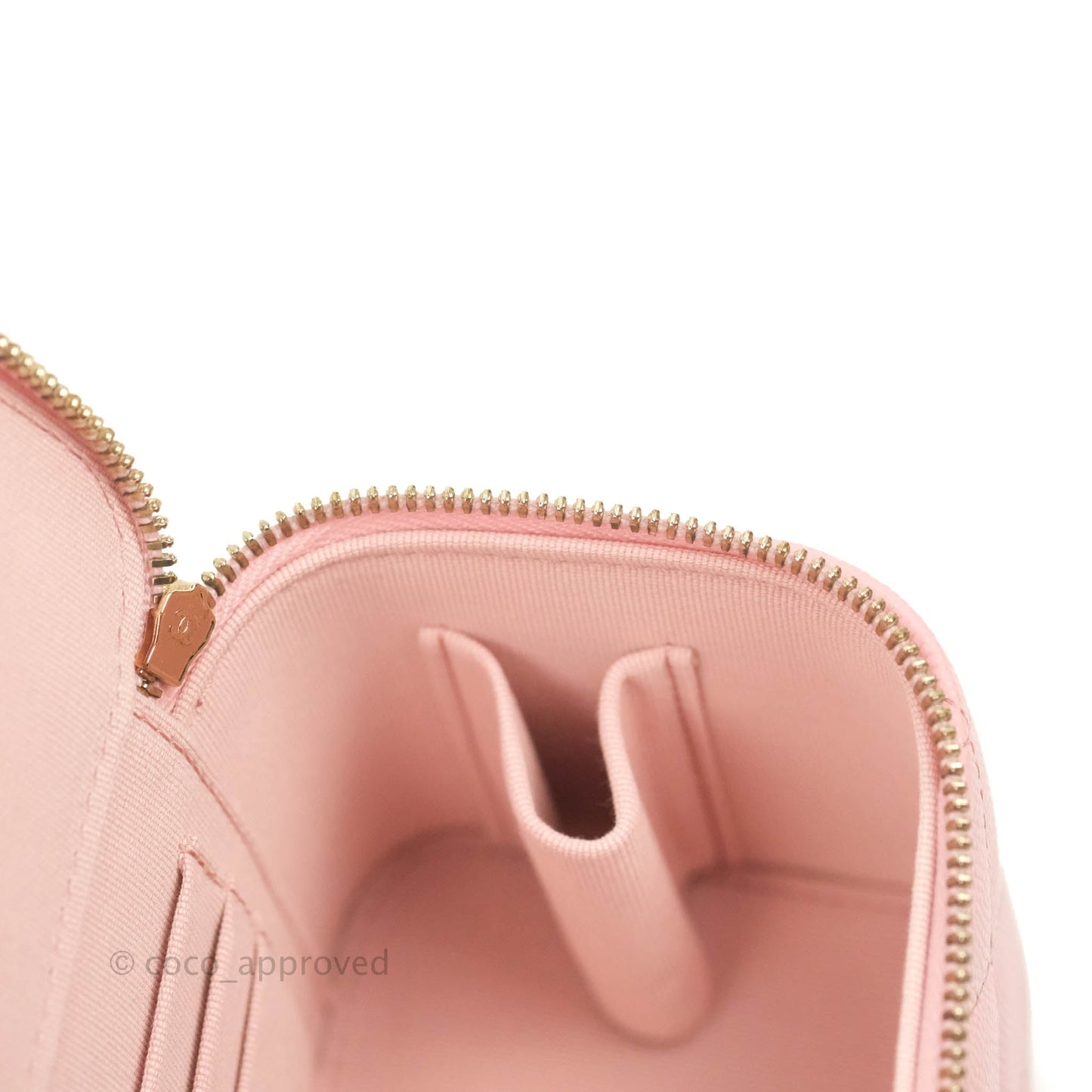 Chanel Classic Vanity with Chain Pink Caviar Gold Hardware