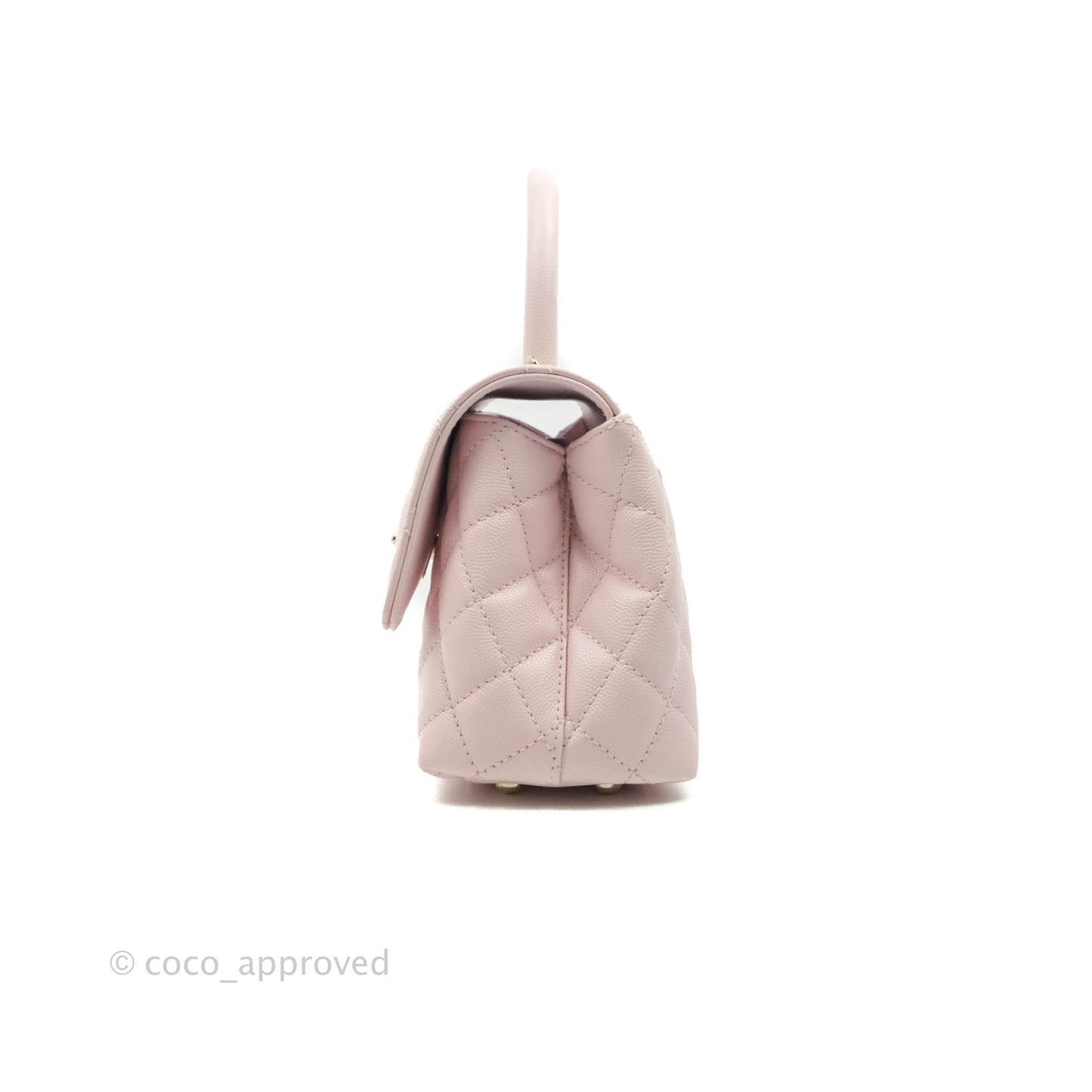 Chanel Small Coco Handle Light Pink Caviar Gold Hardware