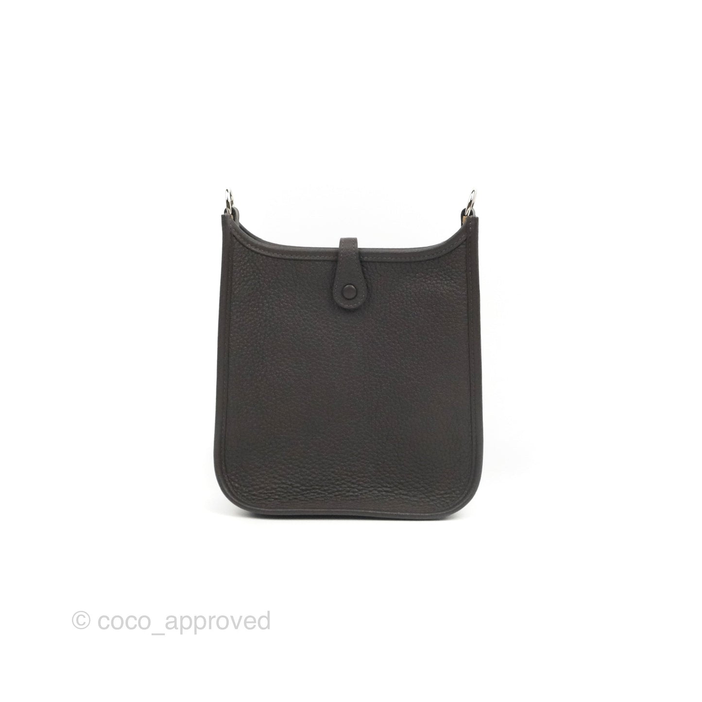Hermès Mini Evelyne 16 Ebene Clemence Palladium Hardware