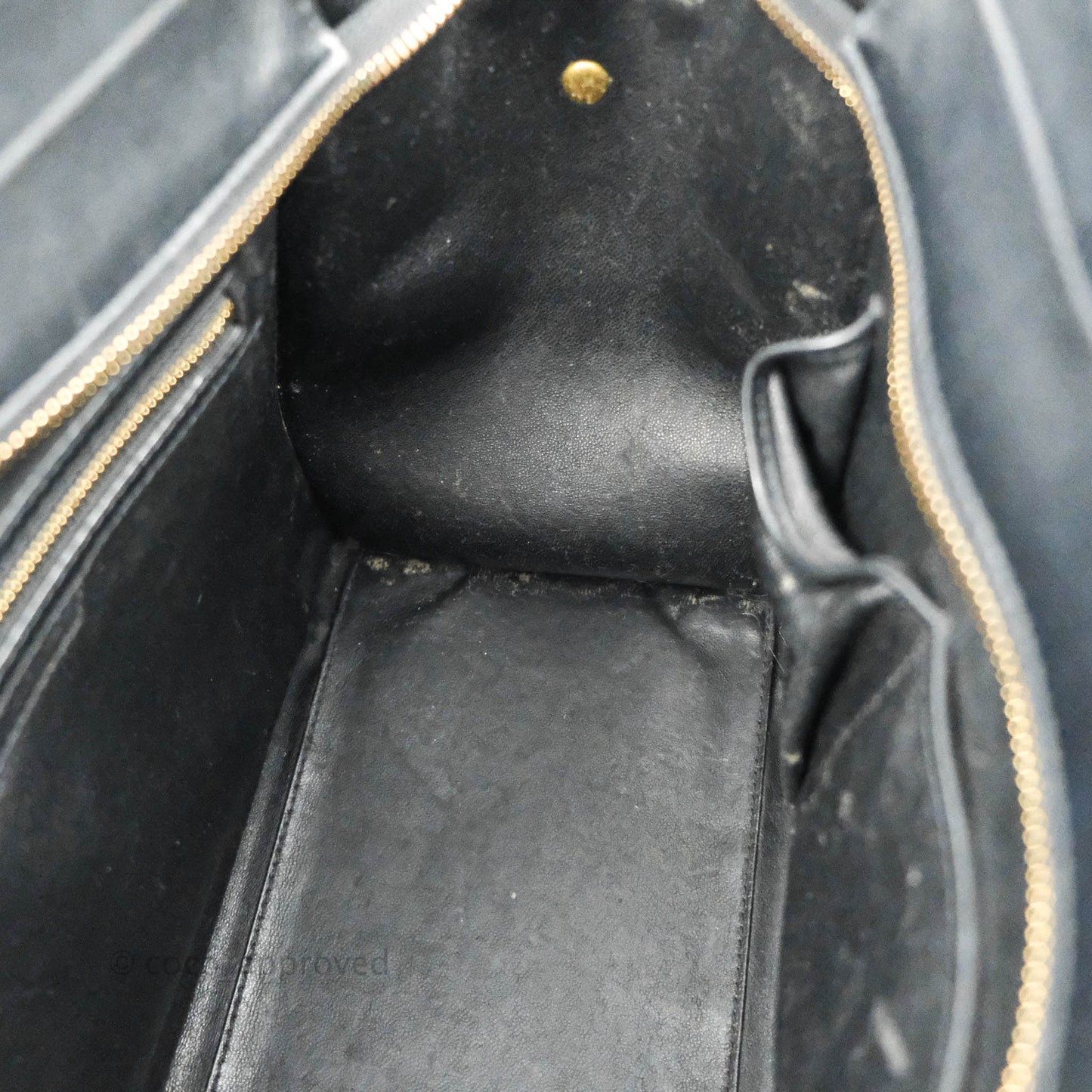 Celine Mini Luggage Bag Black/White/Brown Calfskin
