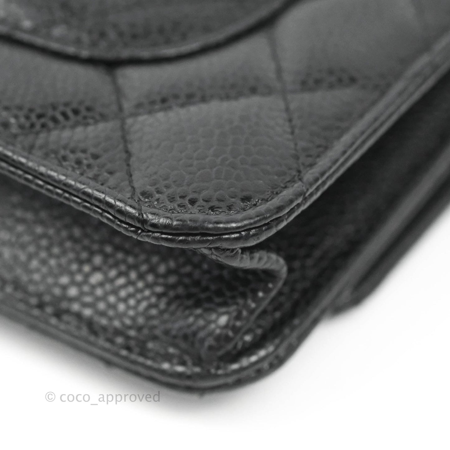 Chanel Quilted Classic WOC Black Caviar Silver Hardware