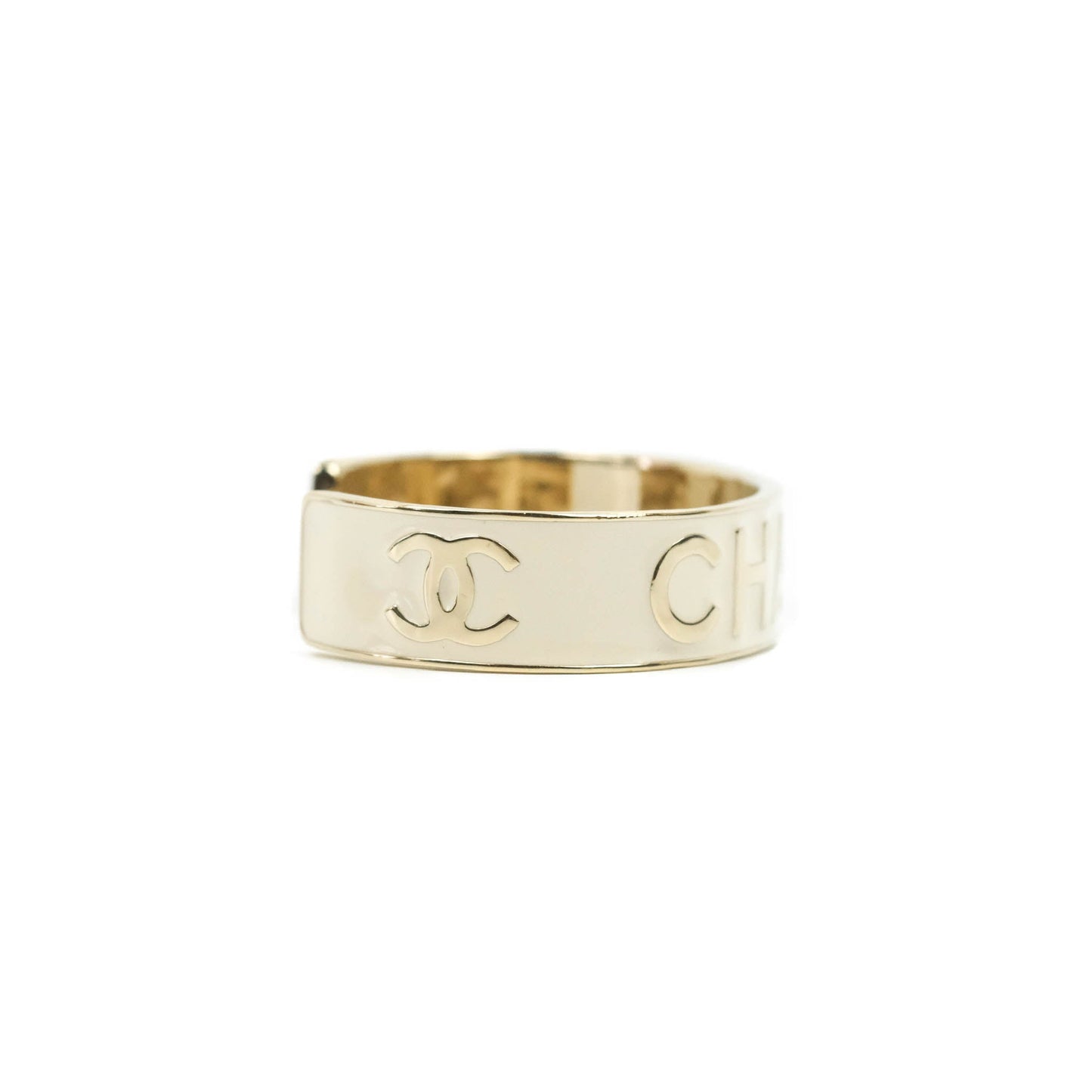 Chanel CC Logo Gold Tone Bracelet Size S 22S