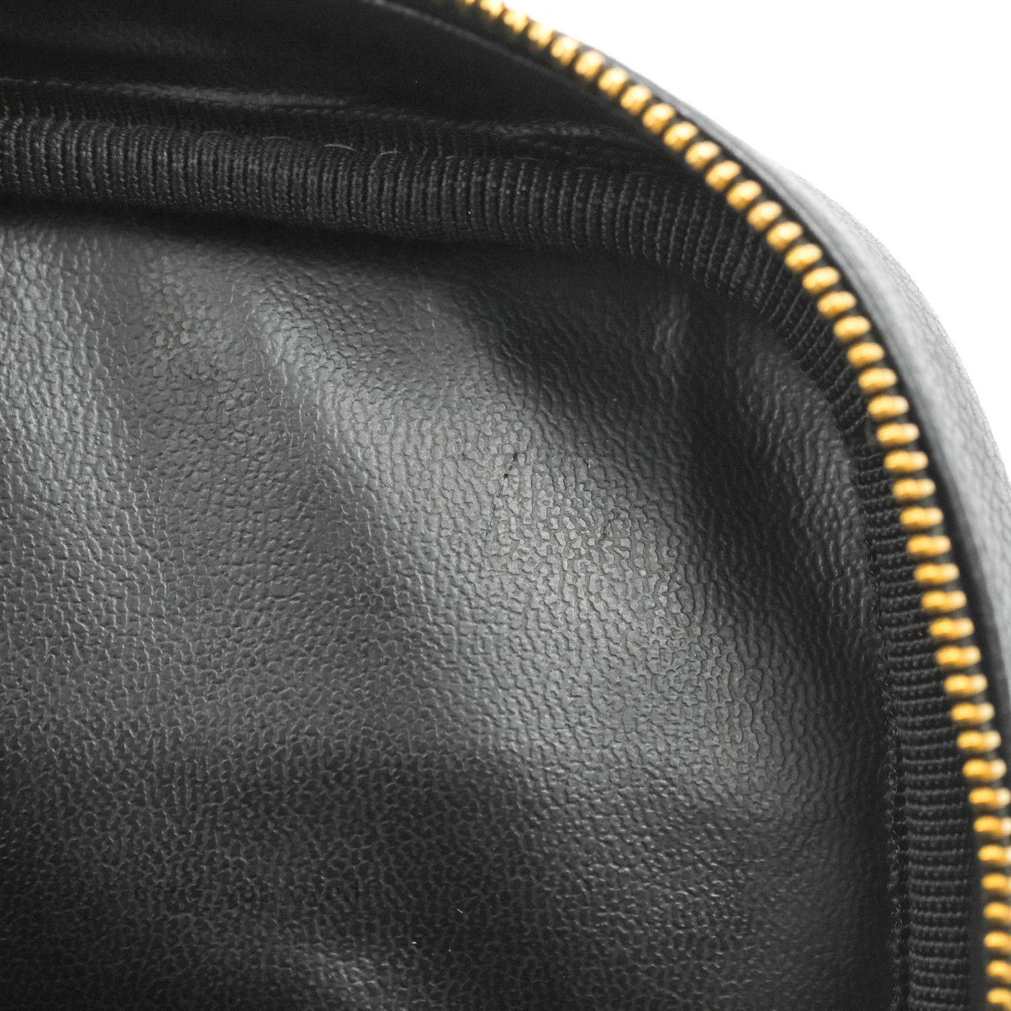 Chanel Vintage Vanity Case Black Caviar Gold Hardware