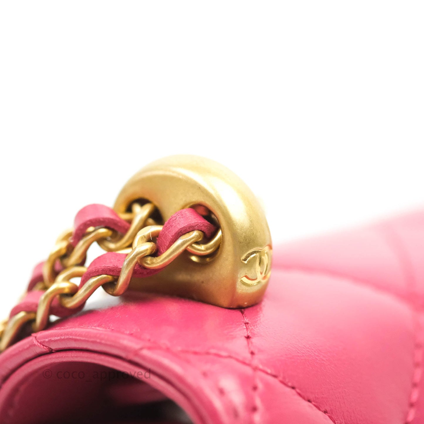 Chanel Quilted Perfect Fit Adjustable Wallet On Chain WOC Pink Calfskin Aged Gold Hardware