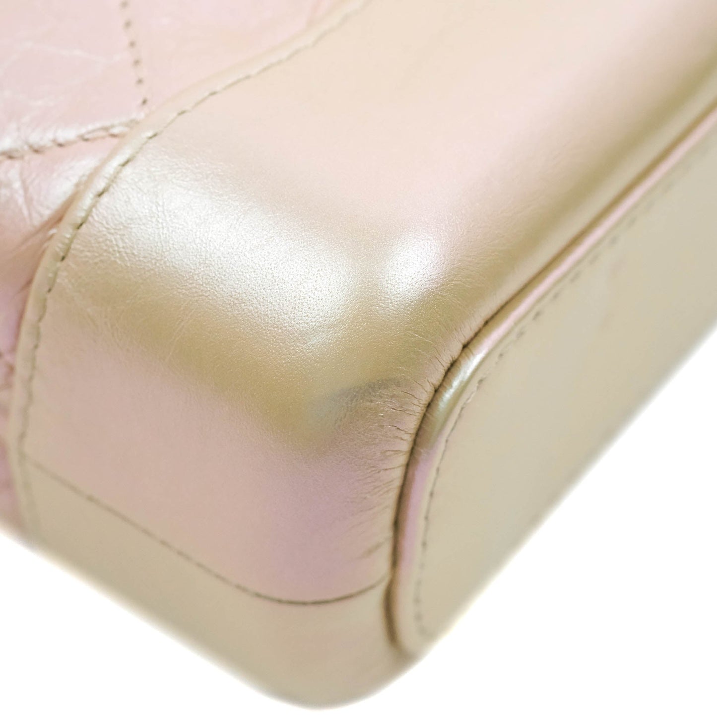 Chanel Small Gabrielle Hobo Iridescent Pink Aged Calfskin Mixed Hardware