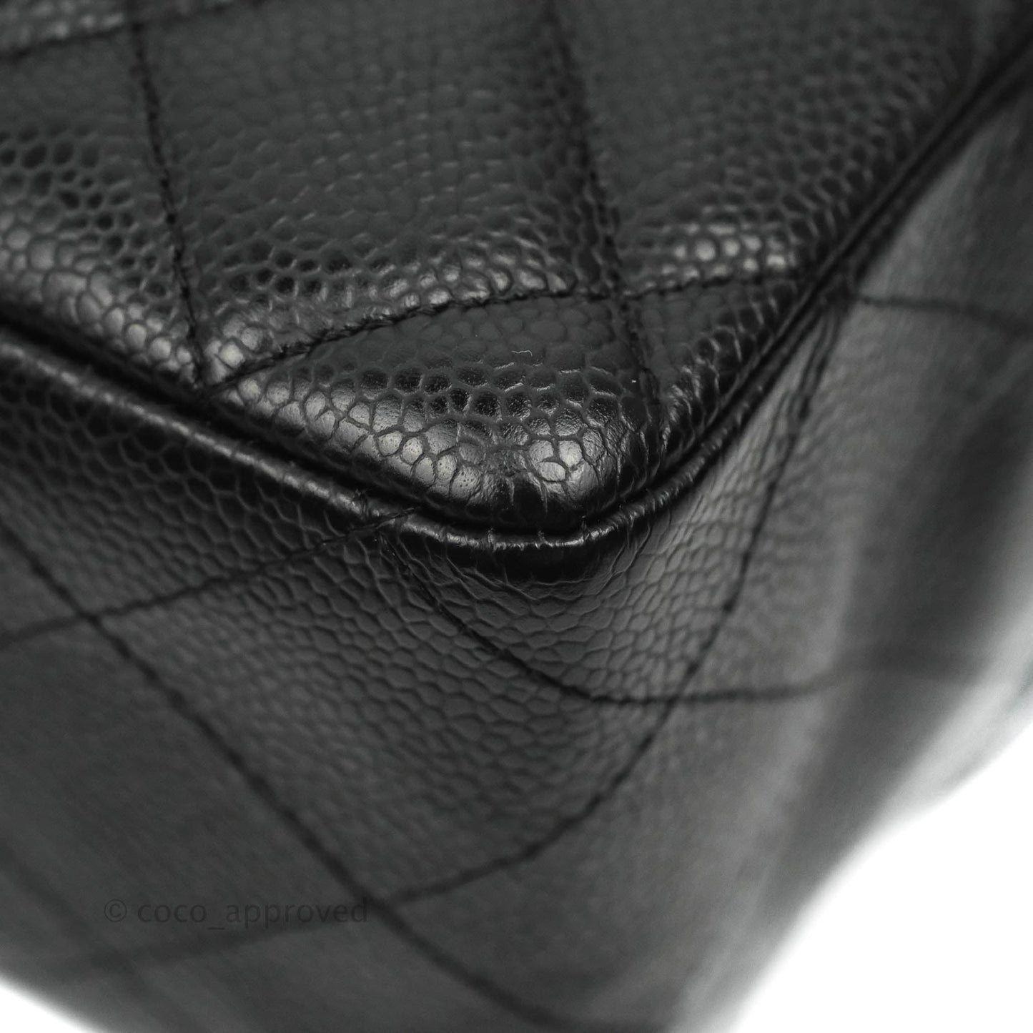 Chanel Jumbo Single Flap Black Caviar Silver Hardware⁣⁣