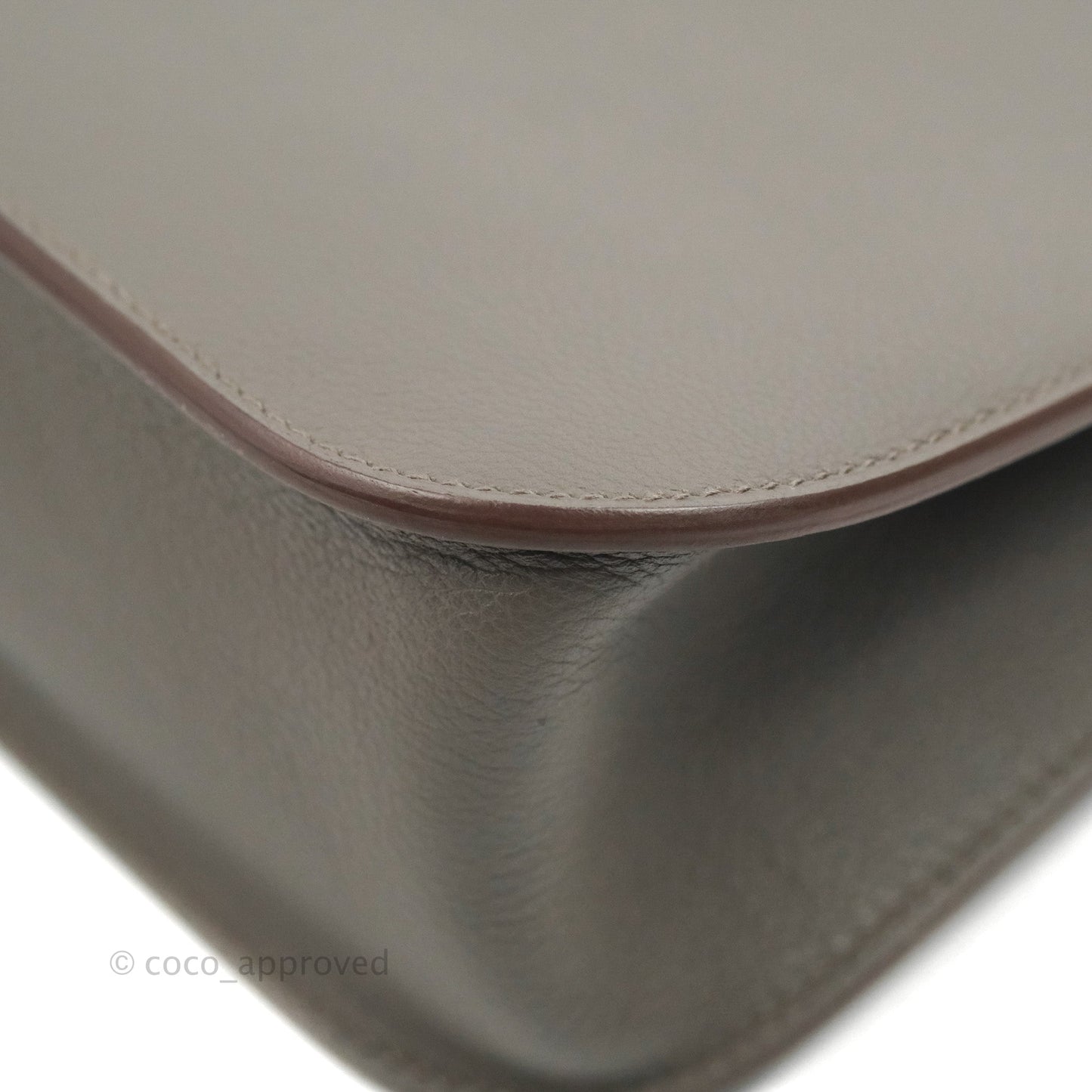 Hermès Halzan 25 Gris Etain Evercolor Palladium Hardware