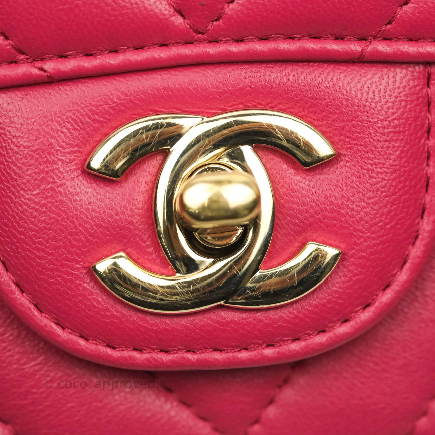 Chanel Chevron Mini Rectangular Flap Pink Lambskin Gold Hardware