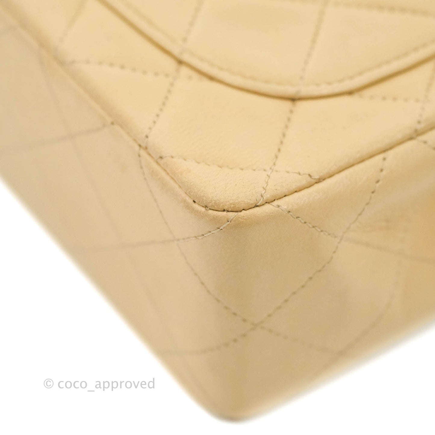 Chanel Vintage Mini Square Beige Lambskin 24K Gold Hardware