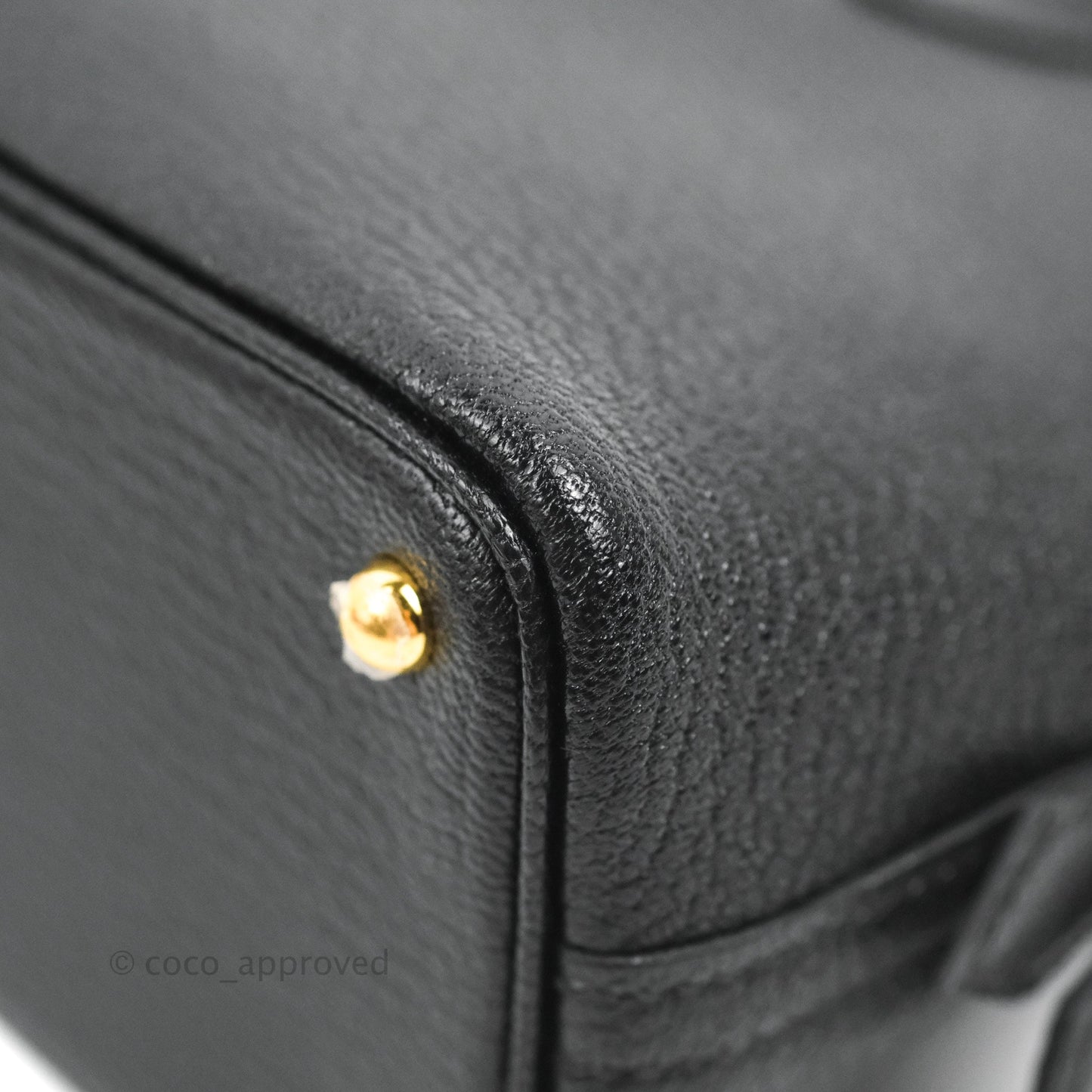 Hermès Bolide Mini 1923 Chevre Mysore Black Gold Hardware