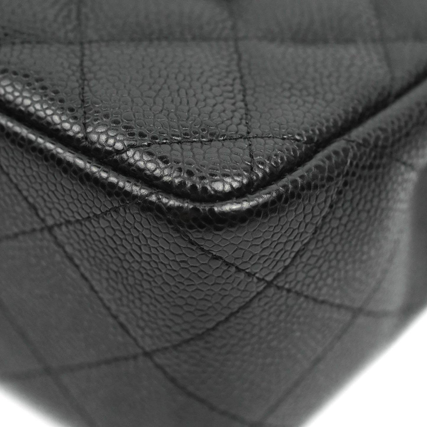 Chanel Jumbo Single Flap Black Caviar Silver Hardware