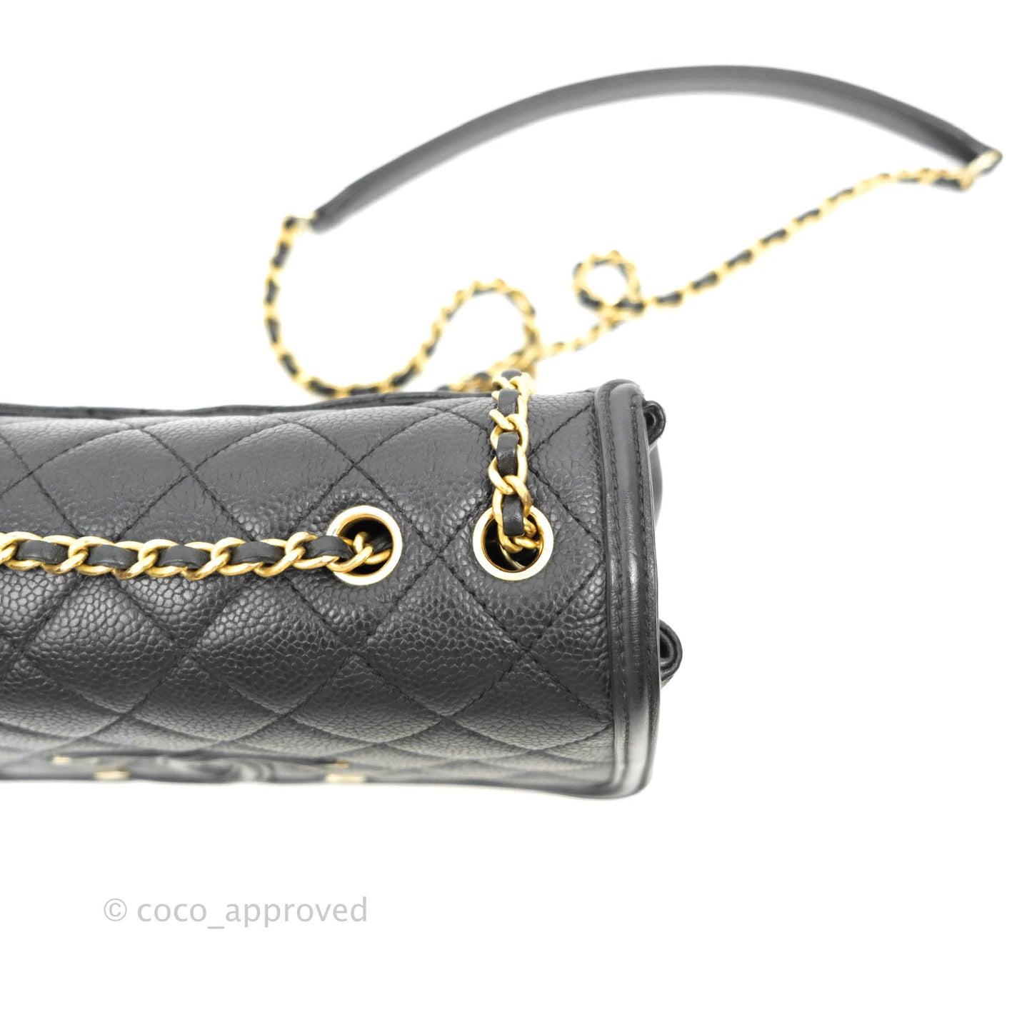 Chanel Quilted Small CC Filigree Flap Black Caviar
