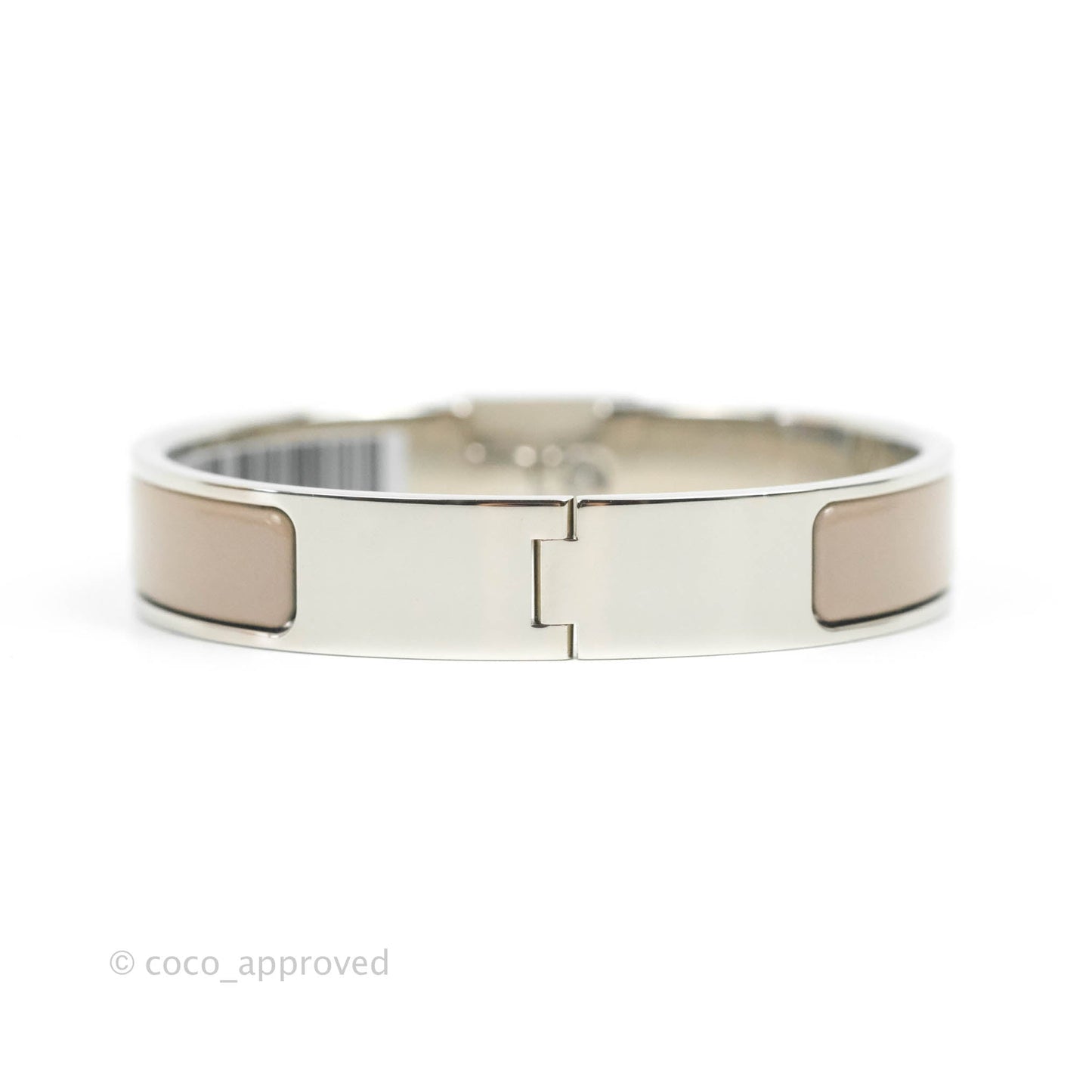 Hermes Clic Cadenas Bracelet Marron Glacé Palladium Hardware