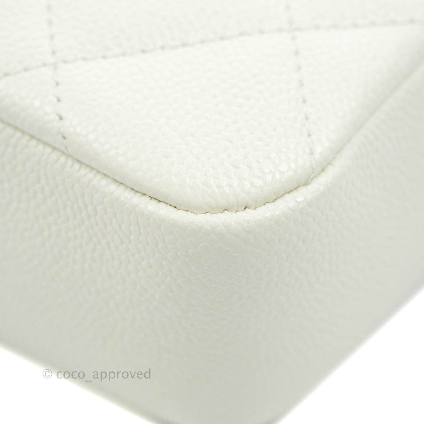 Chanel Melody Camera Bag White Caviar Gold Hardware 22S