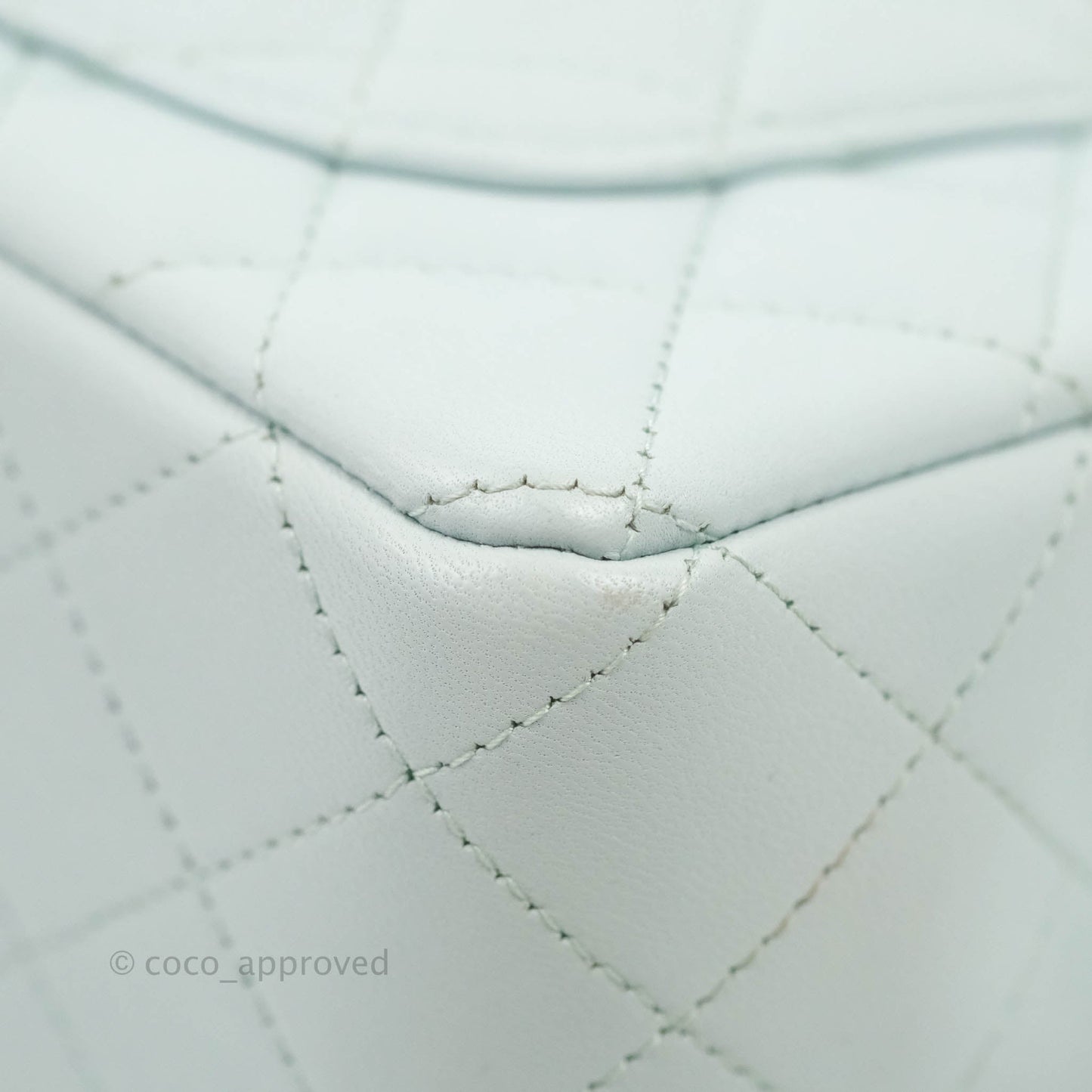 Chanel Top Handle Mini Rectangular Flap Bag Light Blue Lambskin Gold Hardware