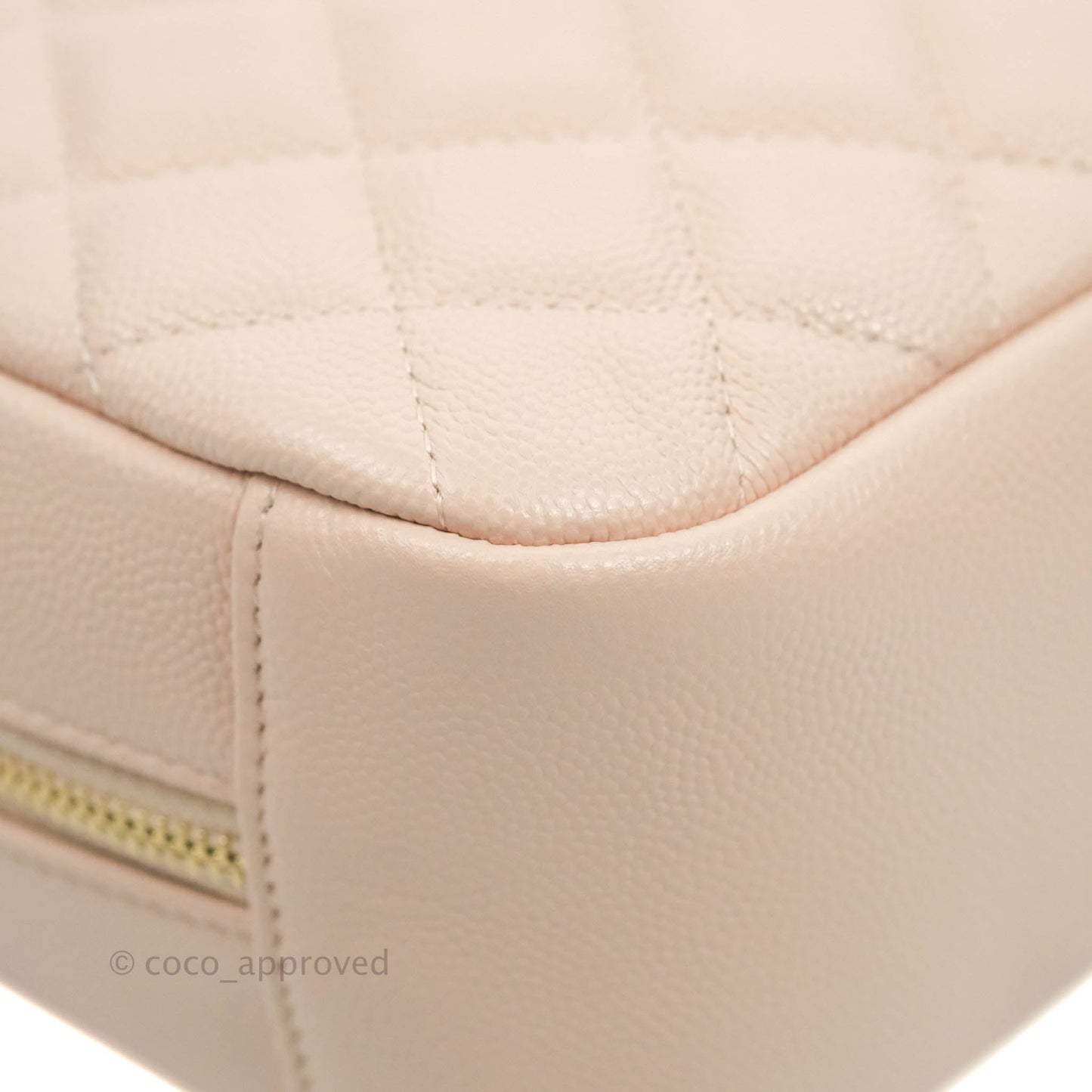 Chanel Large Classic Pouch Light Pink Caviar Gold Hardware