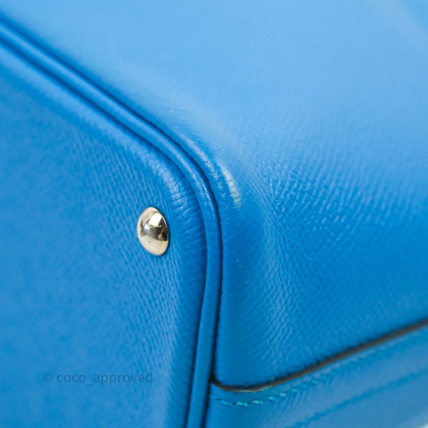 Hermès Bolide 27 Blue Epsom Silver Hardware
