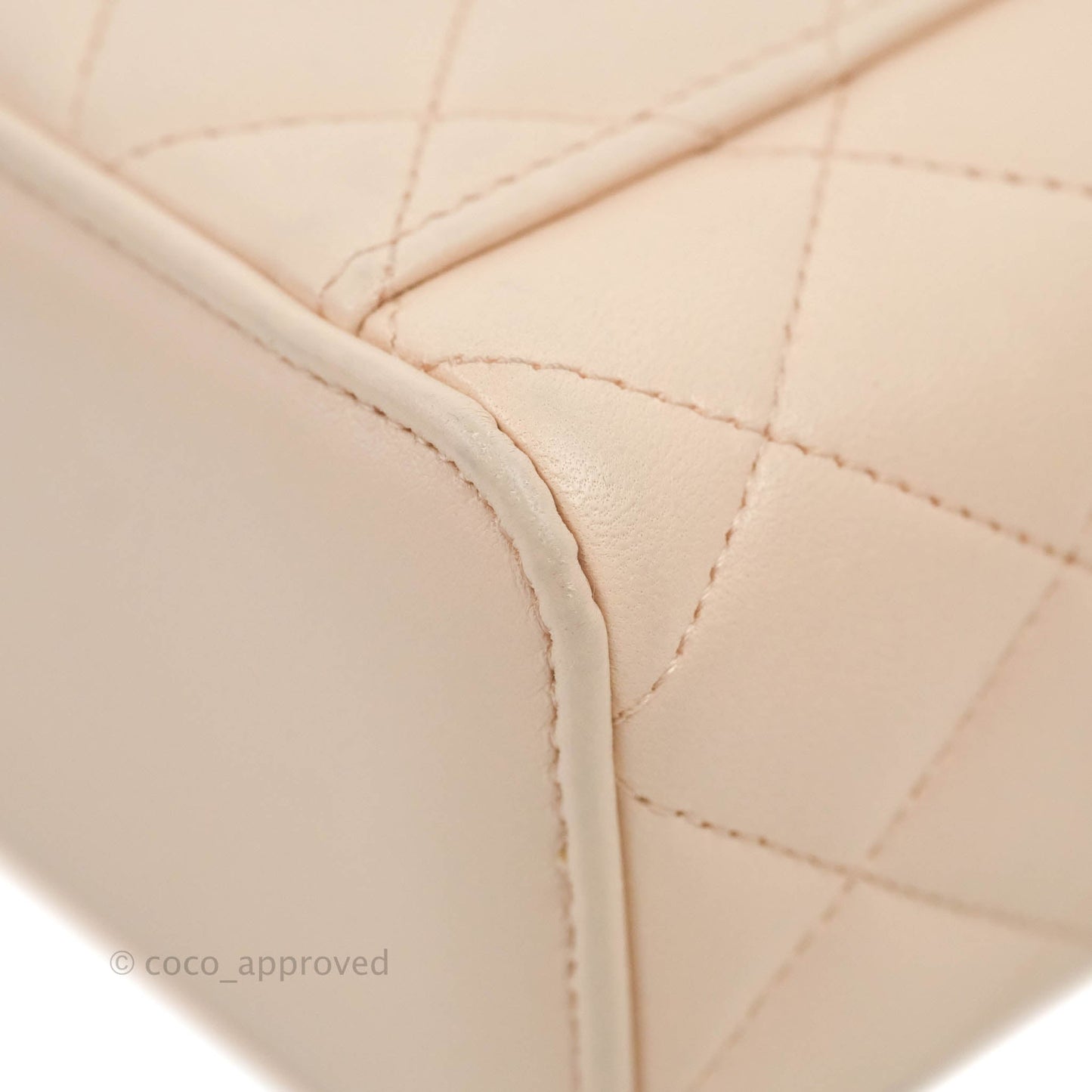 Chanel Classic Mini Pearl Crush Vanity With Chain Light Pink Lambskin Aged Gold Hardware