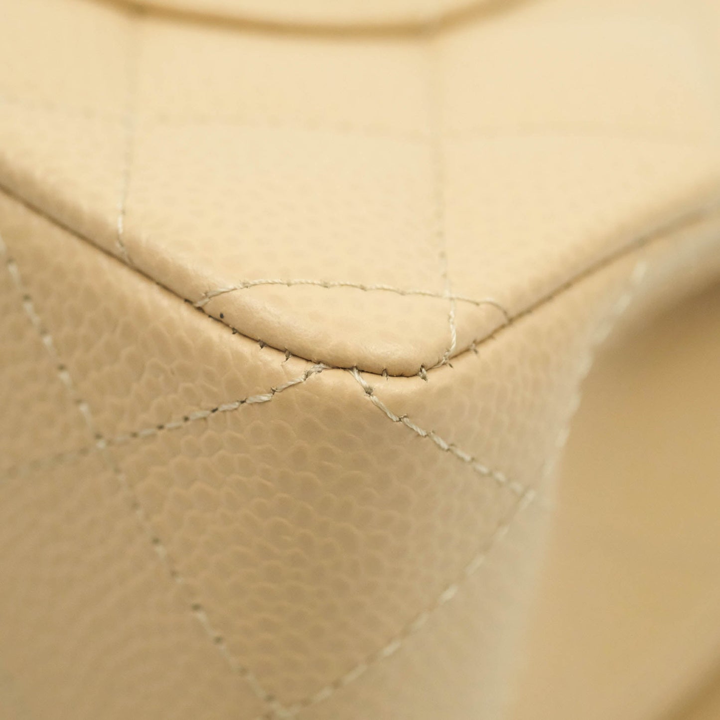 Chanel Classic Small S/M Quilted Flap Beige Caviar Gold Hardware