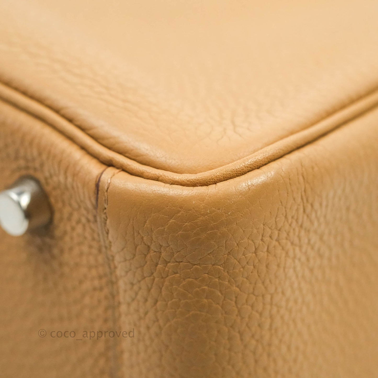 Hermès Lindy 30 Tabac Camel TC Palladium Hardware