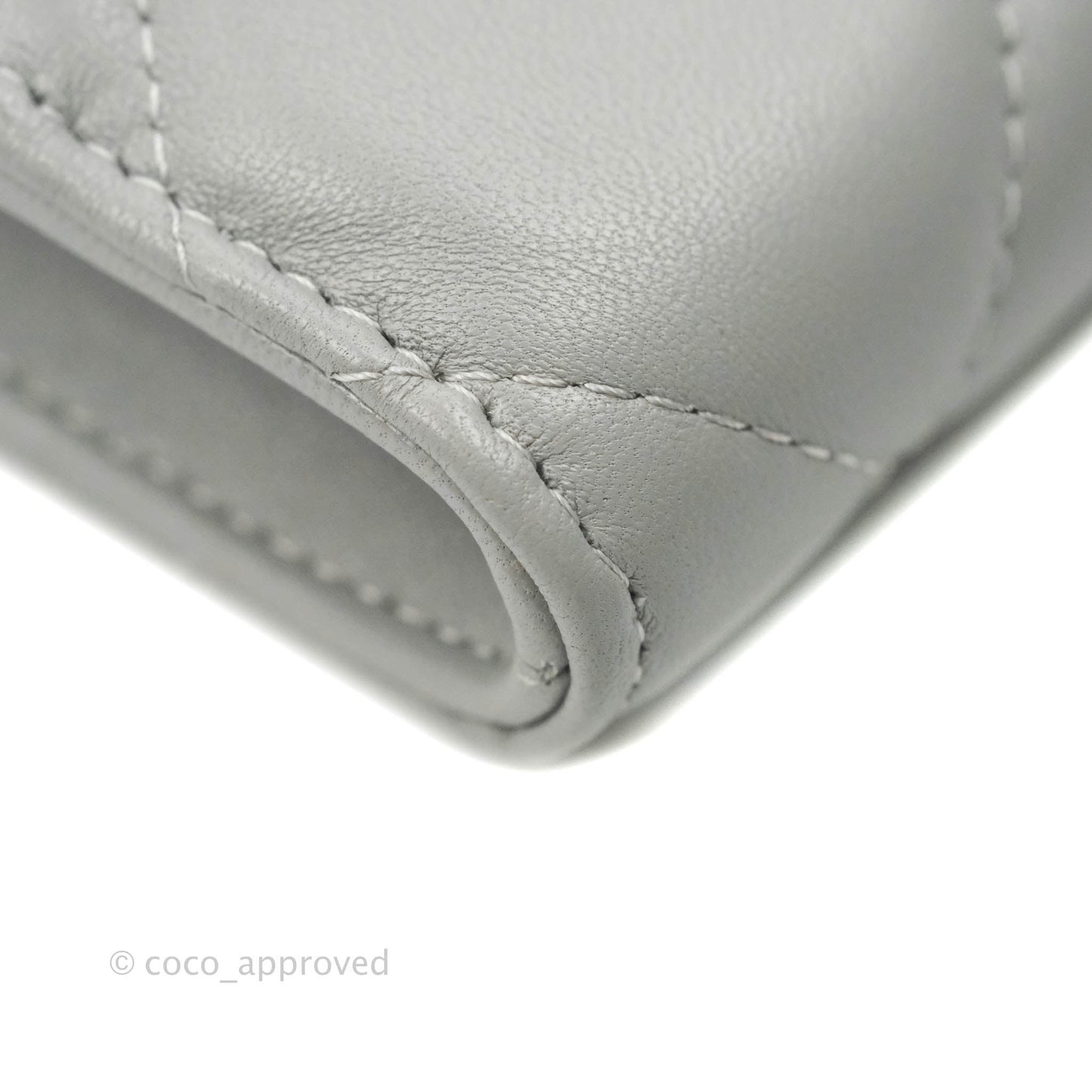 Chanel 19 Phone Holder Grey Mixed Hardware