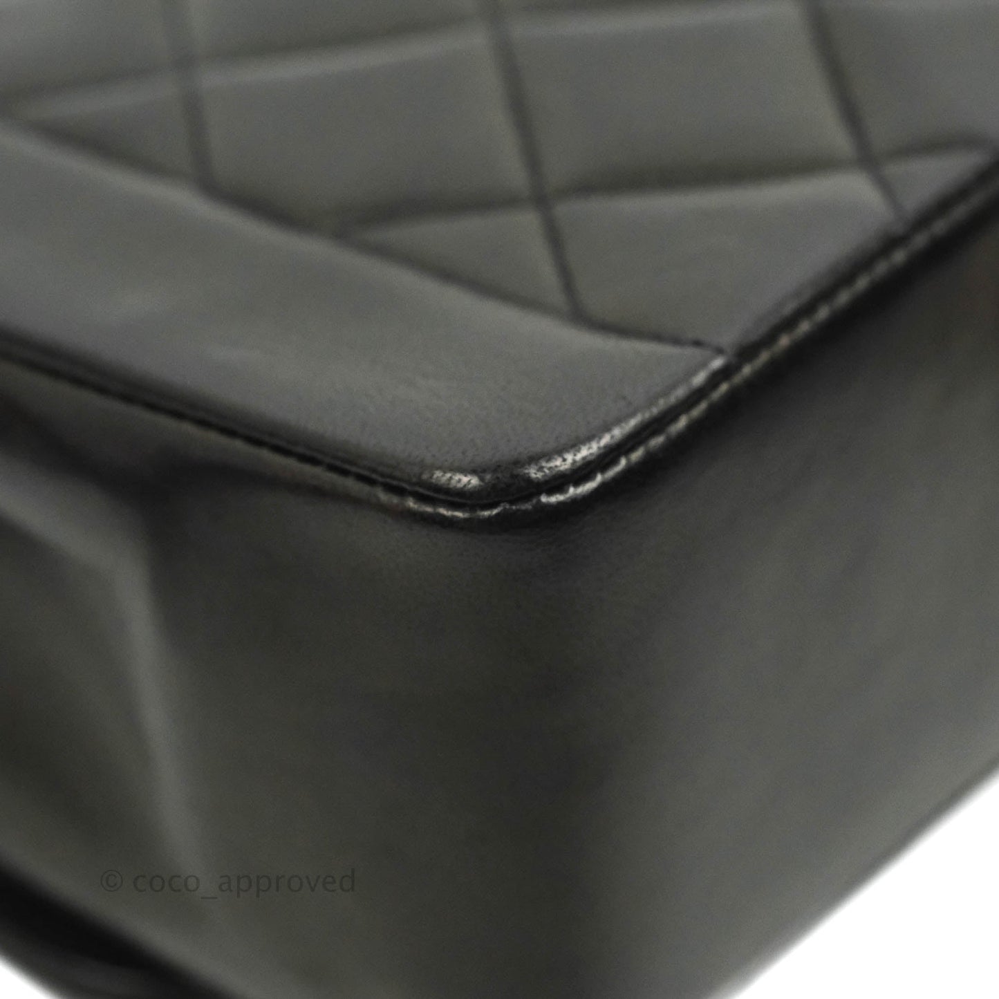 Chanel Vintage Quilted Medium Classic Diana Flap Bag Black Lambskin 24K Gold Hardware