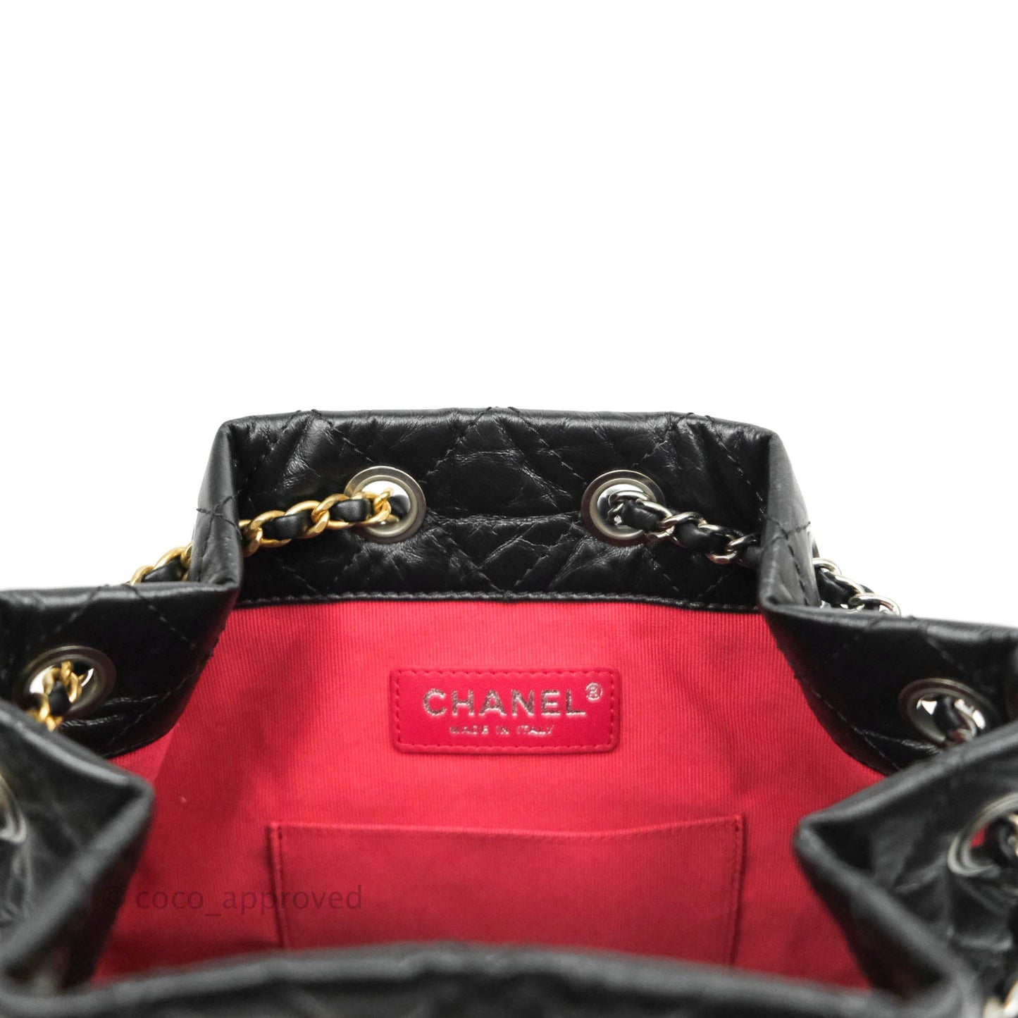 Chanel Small Gabrielle Backpack Black Aged Calfskin