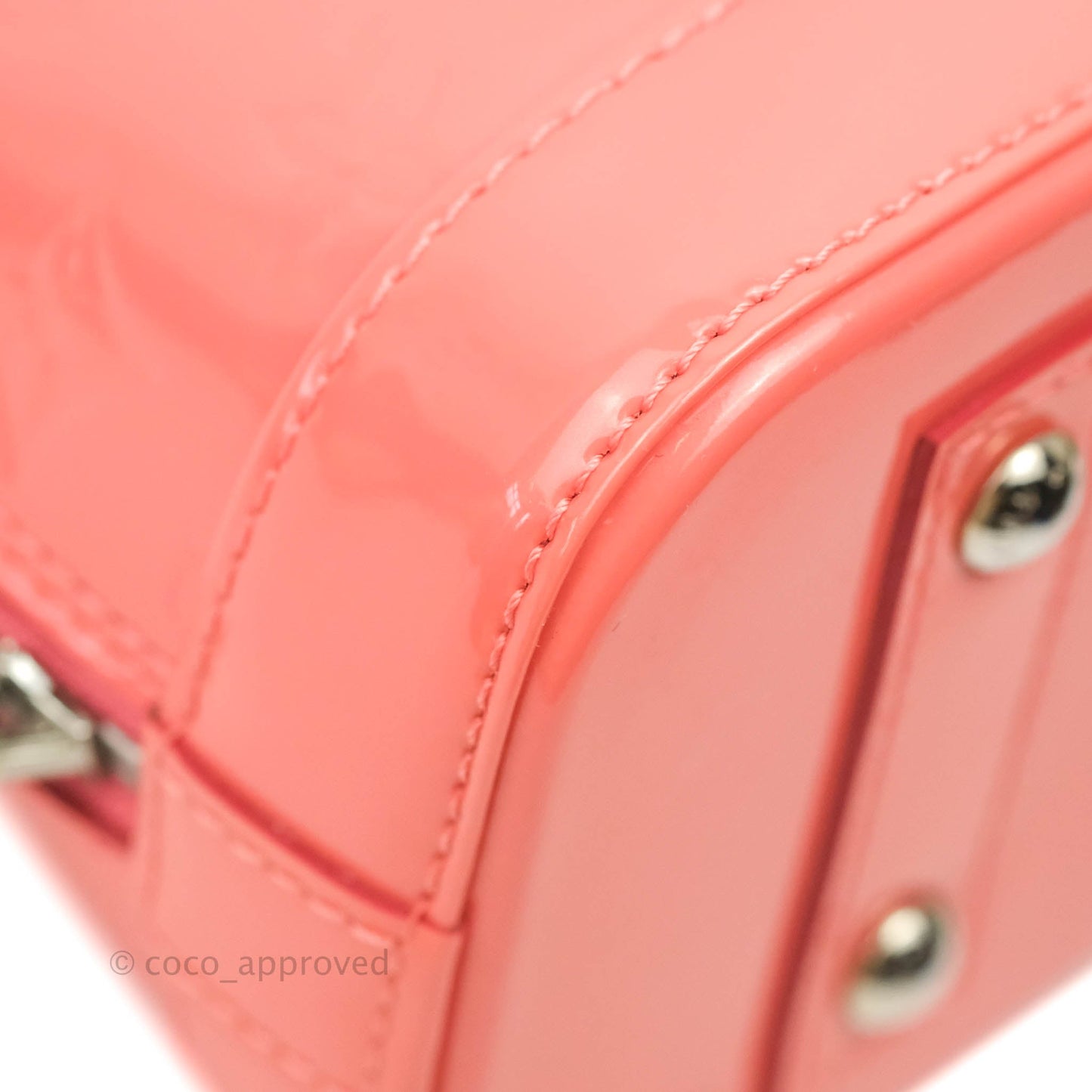 Louis Vuitton Alma BB Patent Pink Silver Hardware