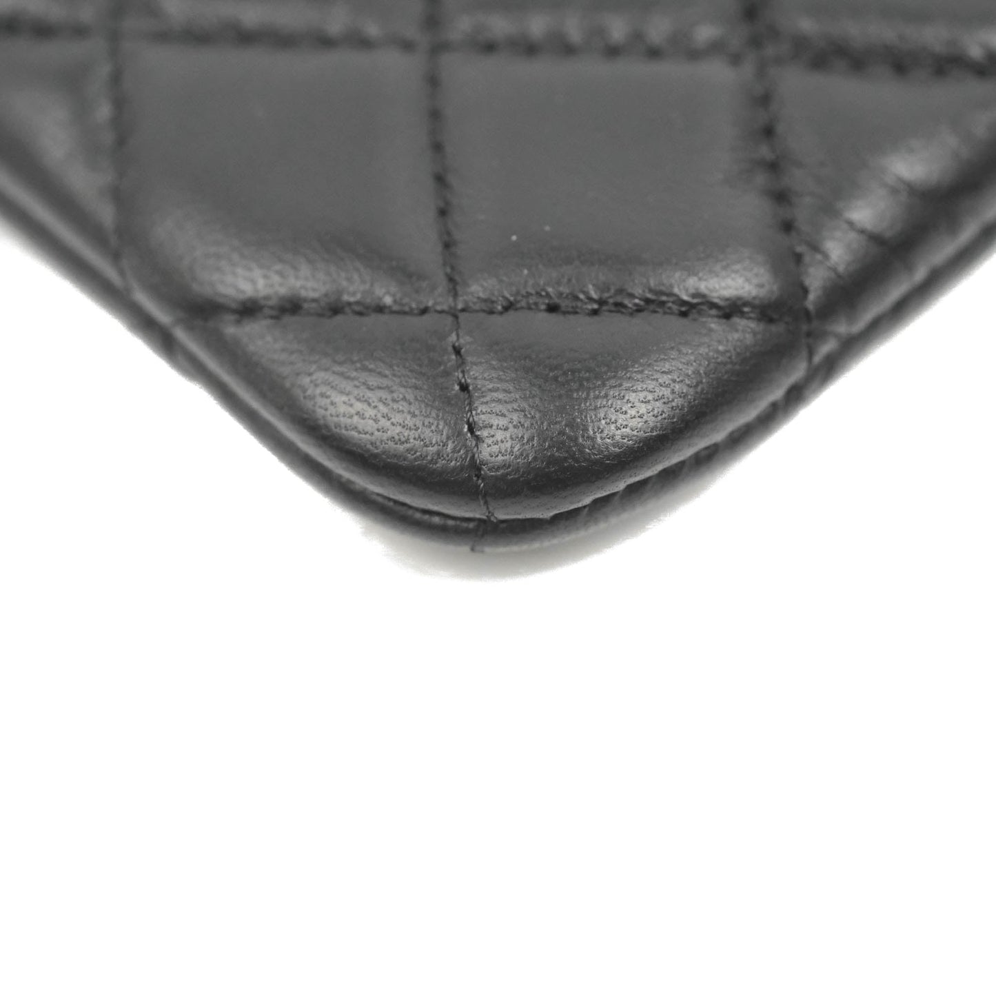 Chanel Quilted Mini O Case Black Lambskin Gold Hardware