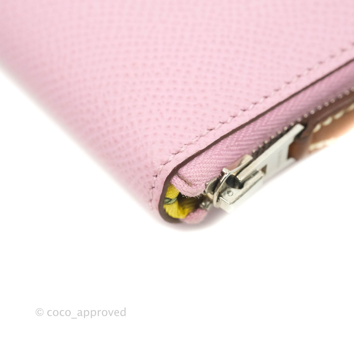 Hermès Silk In Compact Wallet Pink Epsom