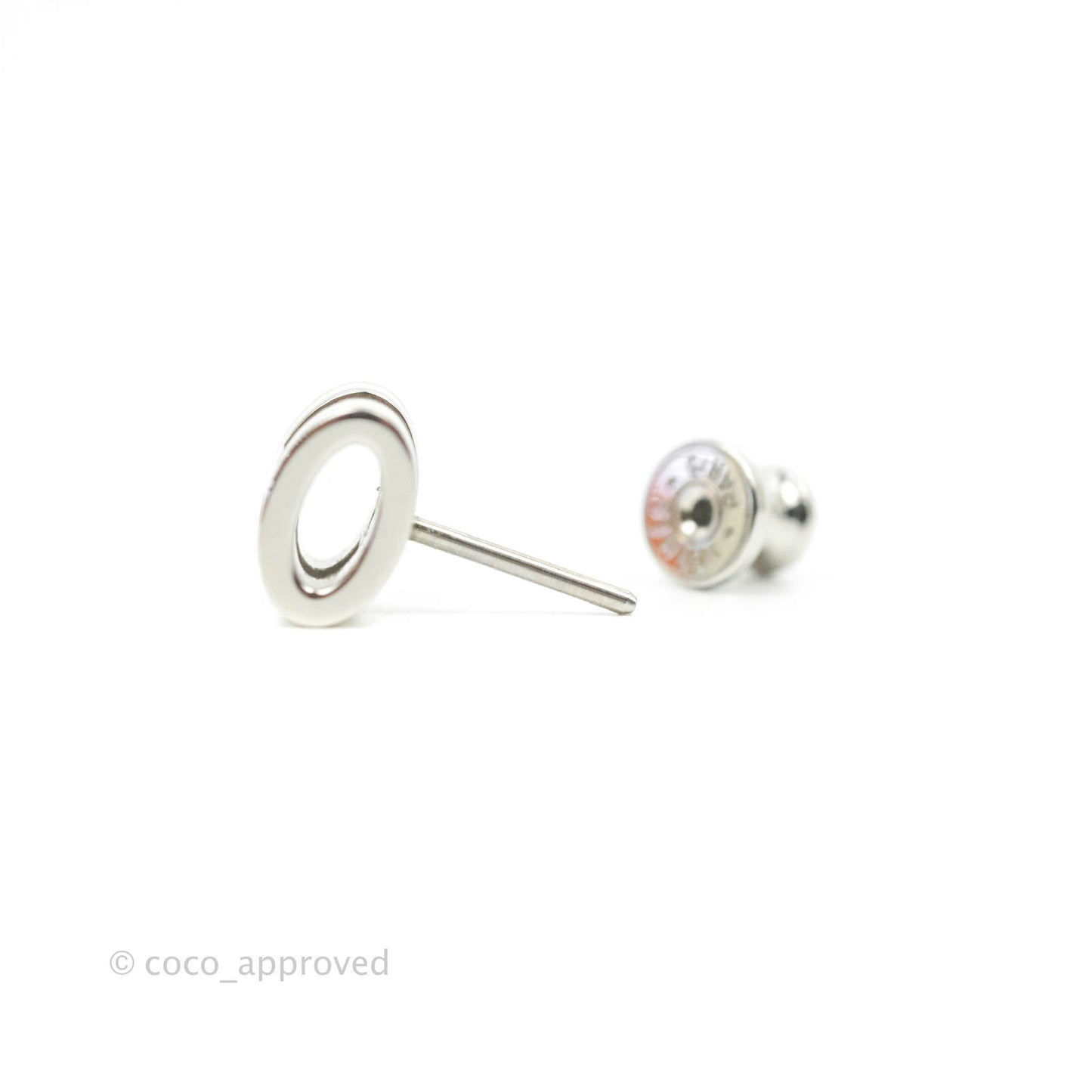Hermès Mini Pop H White Silver Tone