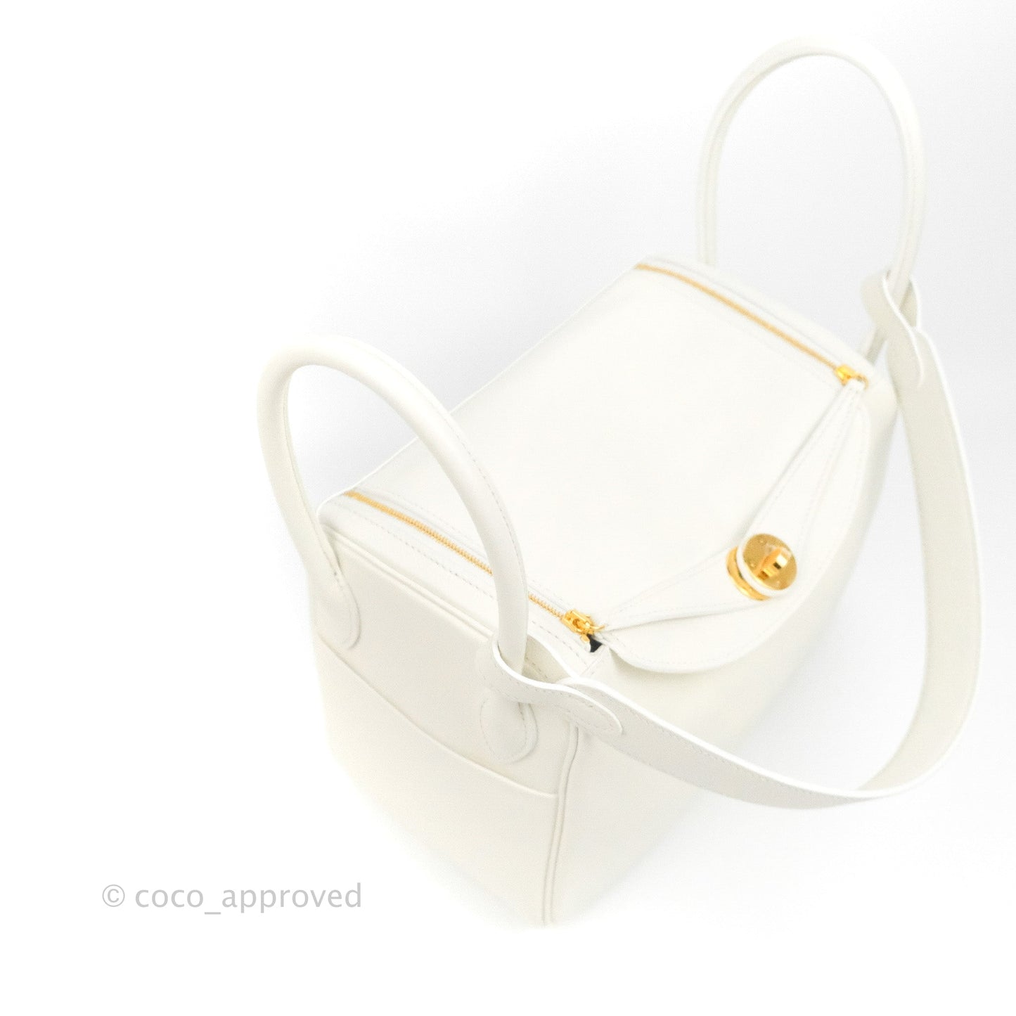 Hermès Lindy 26 Evercolor Blanc Gold Hardware