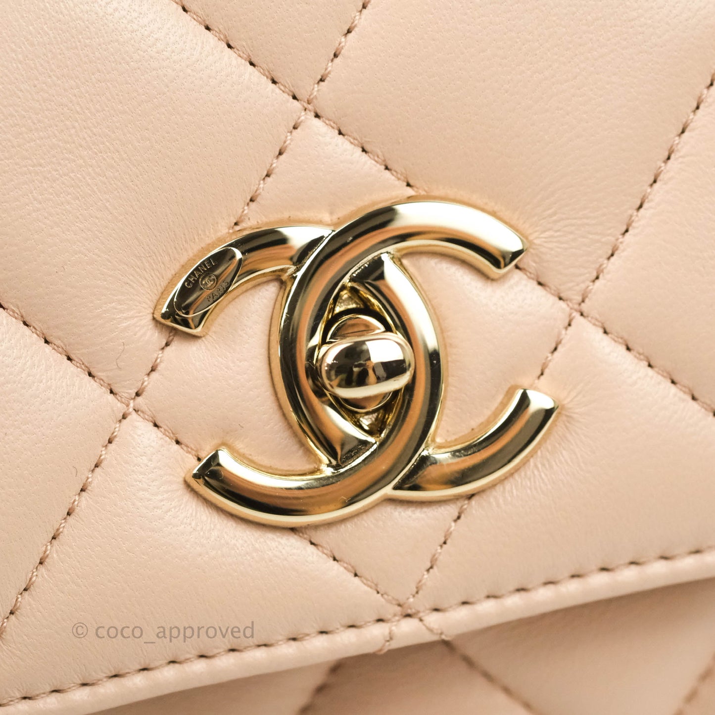 Chanel Small Trendy CC Light Pink Lambskin Gold Hardware