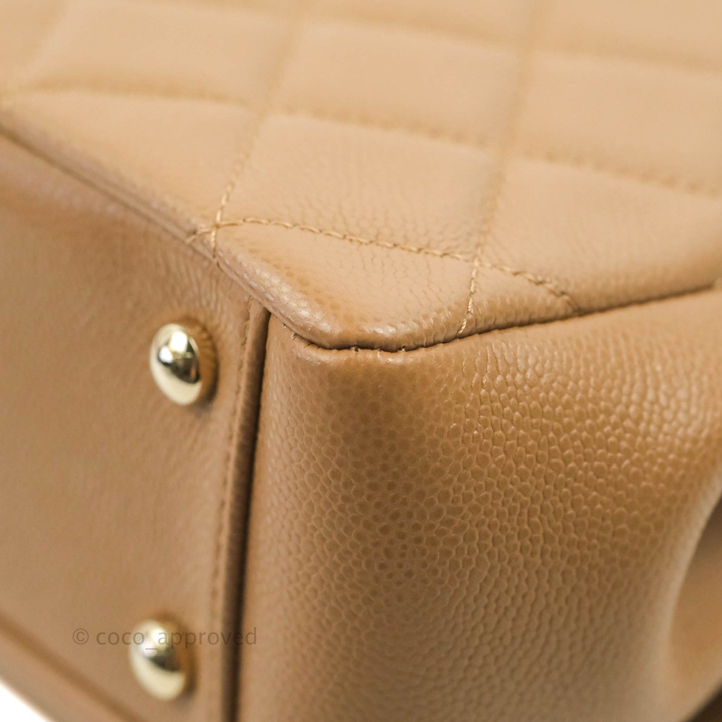 Chanel Quilted Medium Business Affinity Flap Caramel Dark Beige Caviar Gold Hardware