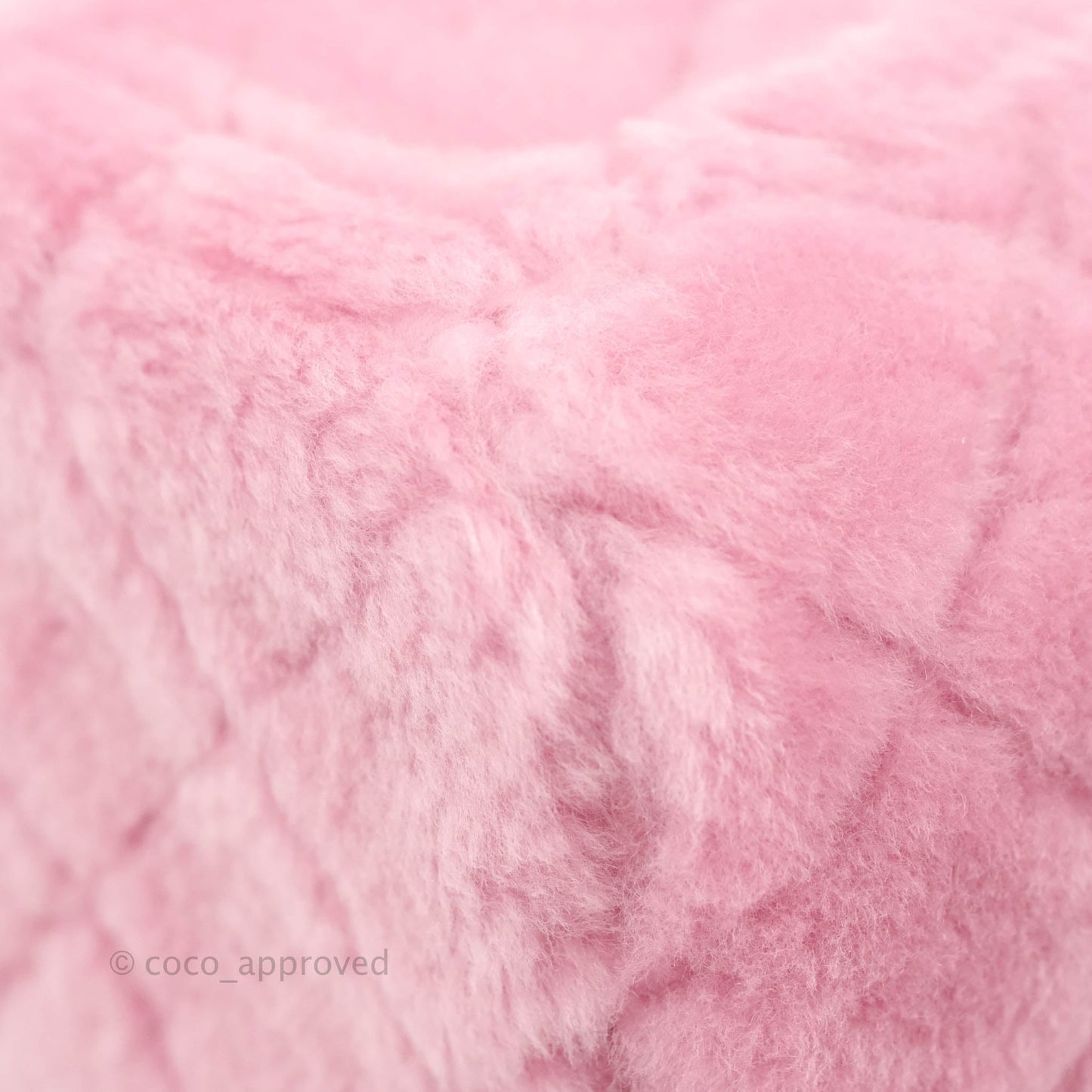 Chanel Small Vanity Case Pink Shearling Lambskin Gold Hardware 22A