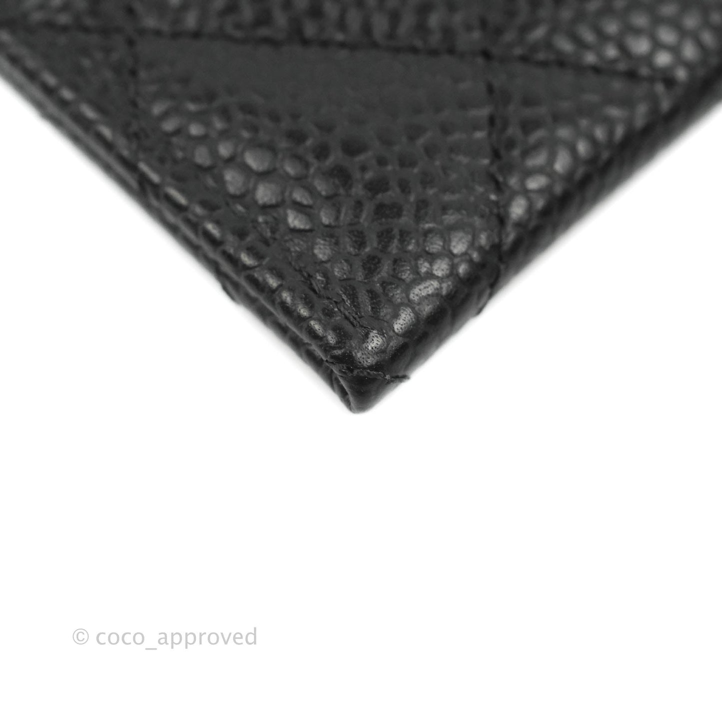 Chanel Classic Flat Card Holder Black Caviar Gold Hardware