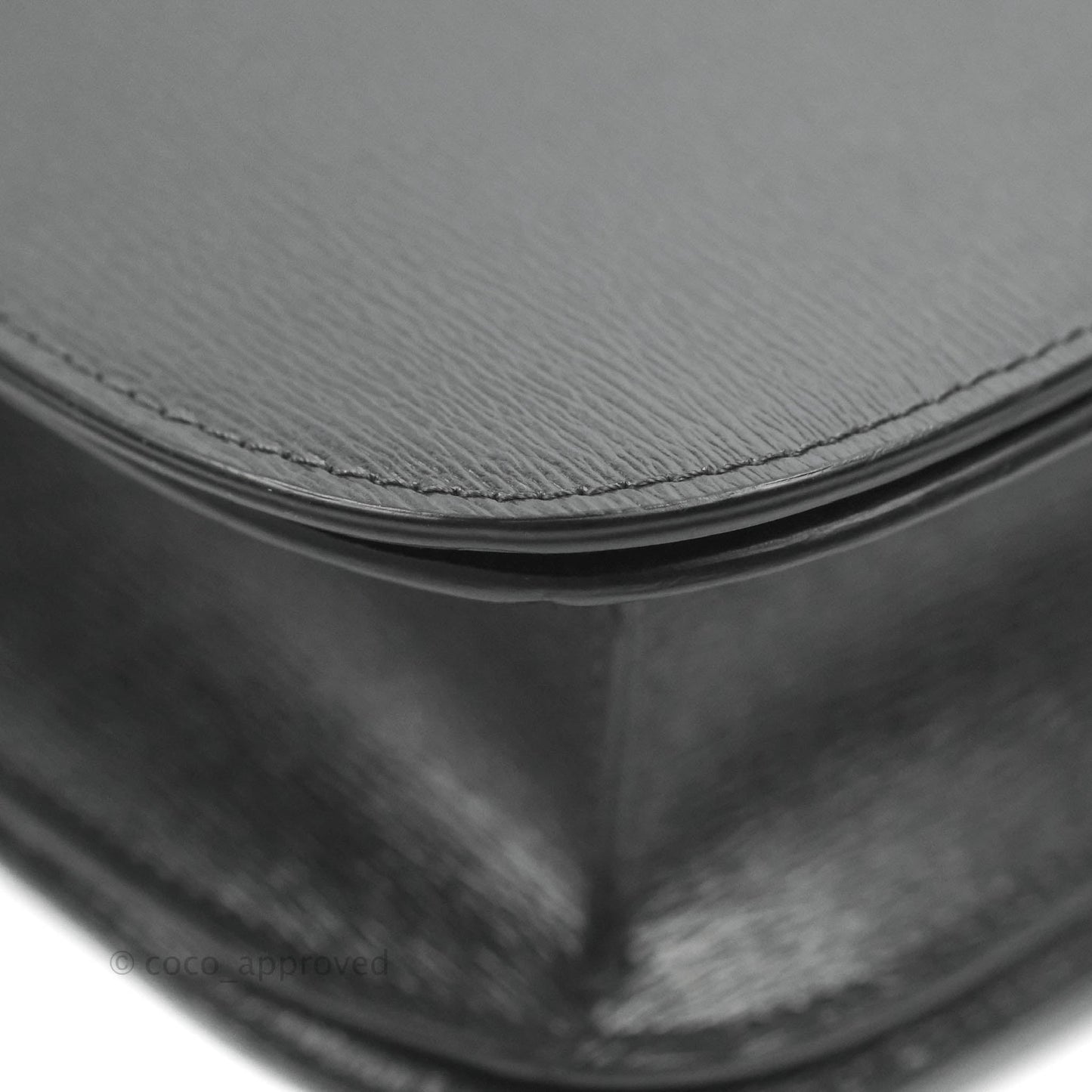 Celine Medium Classic Box Flap Dark Grey Liege Calfskin